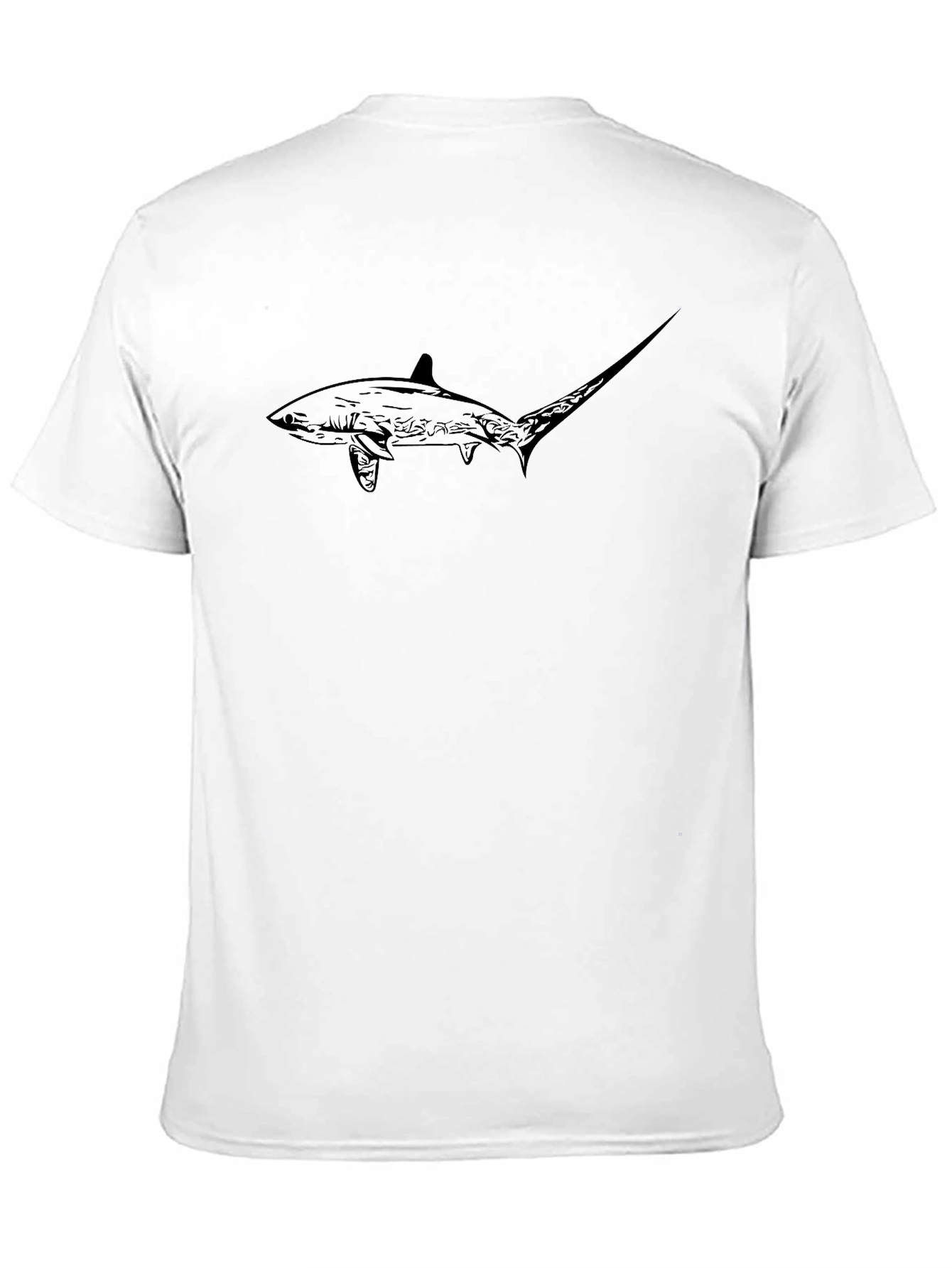 Cool Shark Graphic Tee - Black Cotton Blend