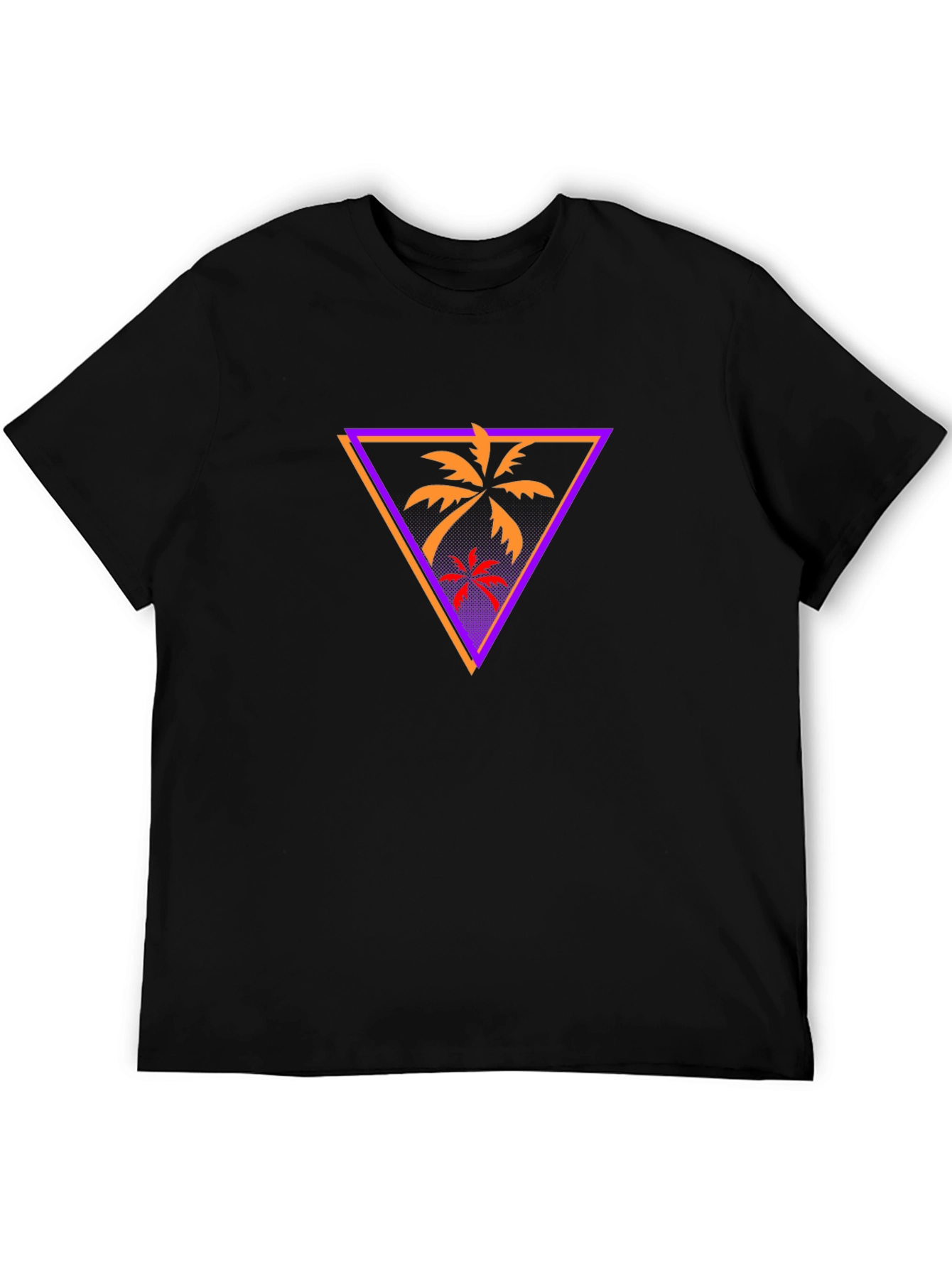 Tropical Palm Tree Graphic Tee - Retro Style