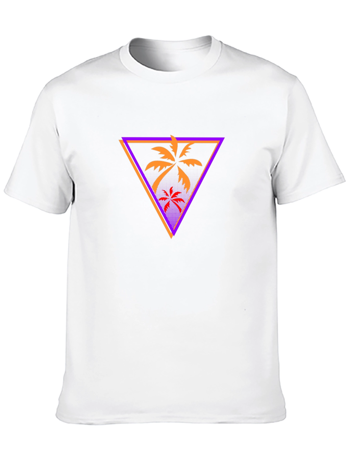 Tropical Palm Tree Graphic Tee - Retro Style