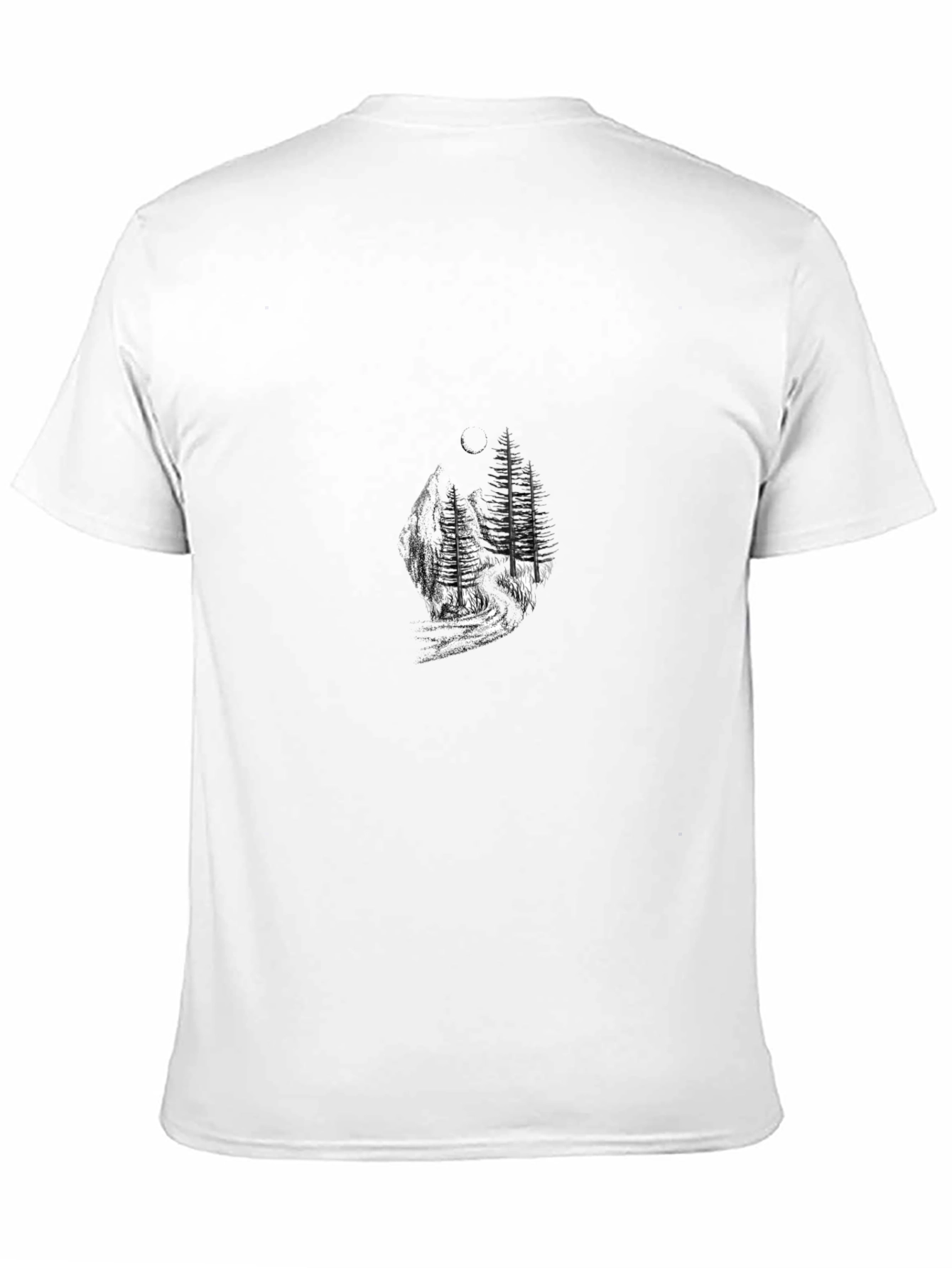 Mens Black Nature Graphic Tee - Casual Style