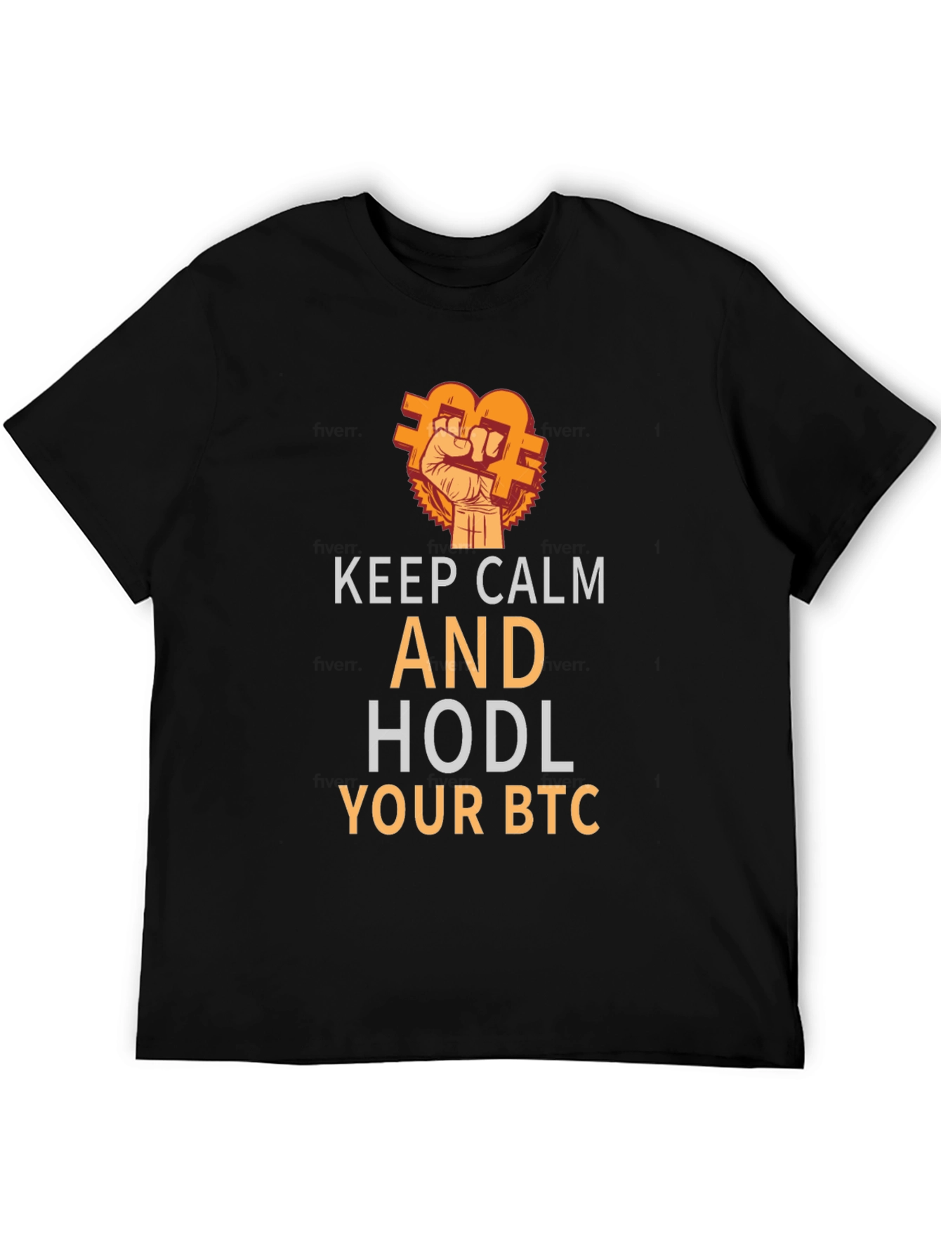 Keep Calm and HODL Your BTC Black T-Shirt