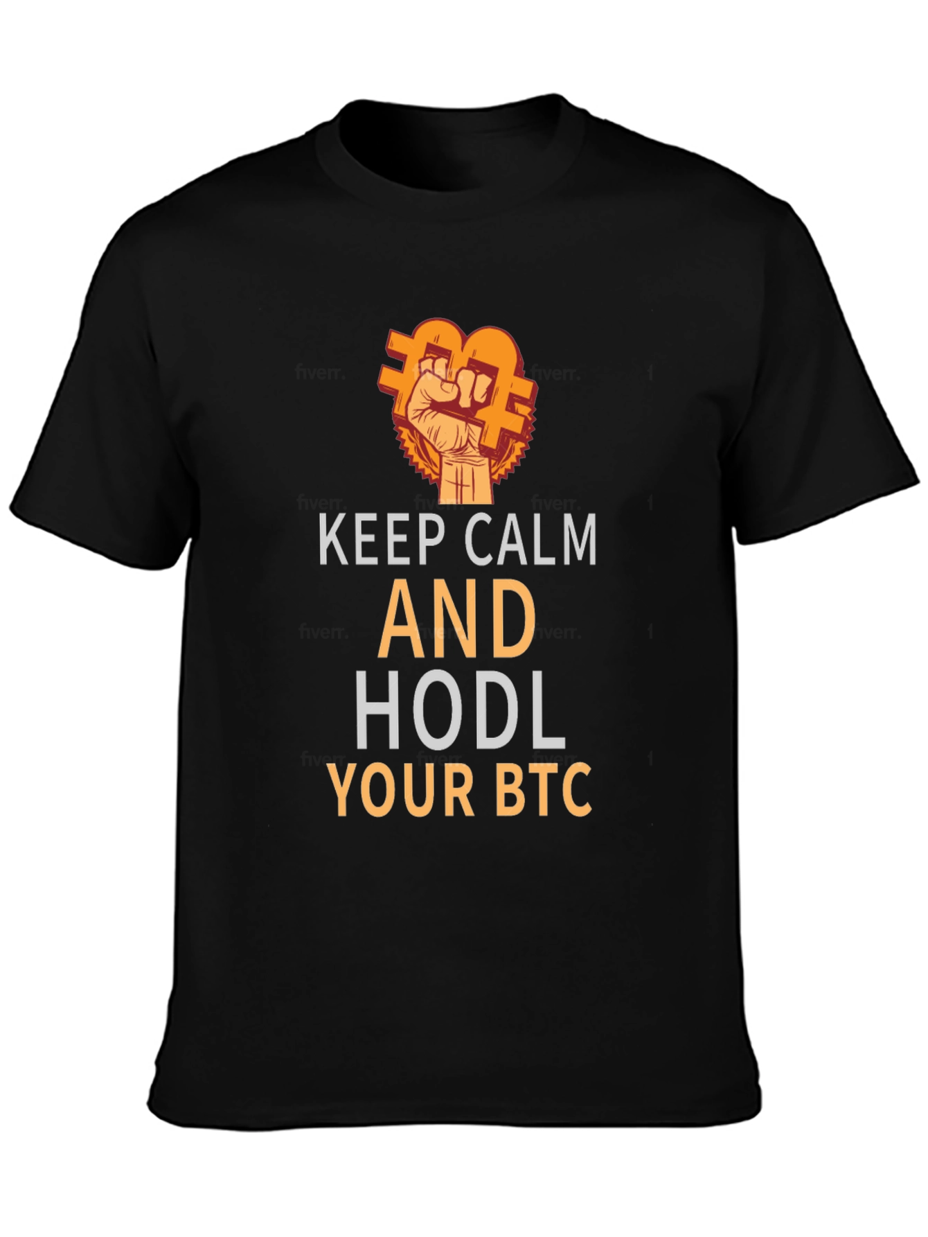 Keep Calm and HODL Your BTC Black T-Shirt