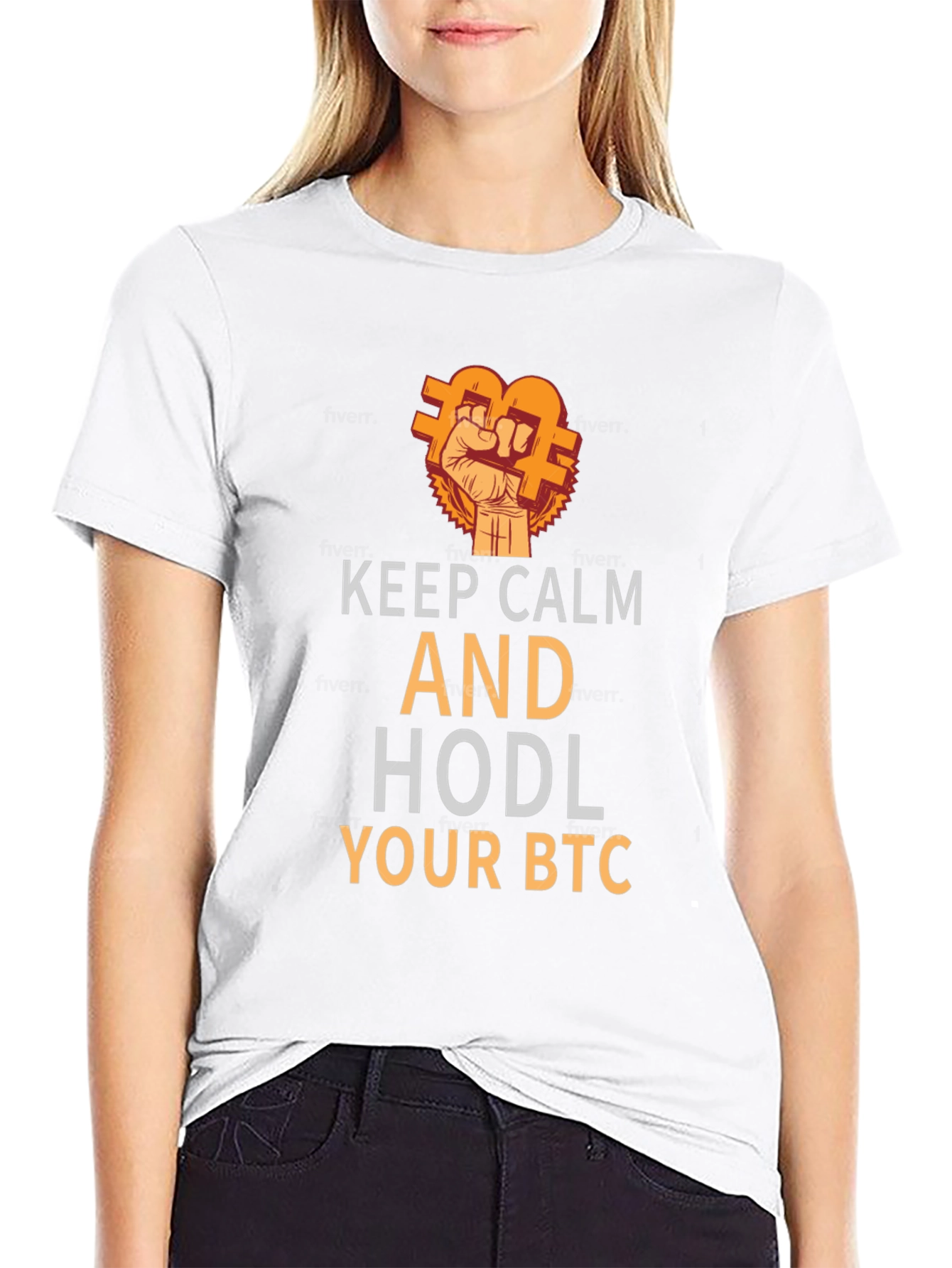 Keep Calm and HODL Your BTC Black T-Shirt