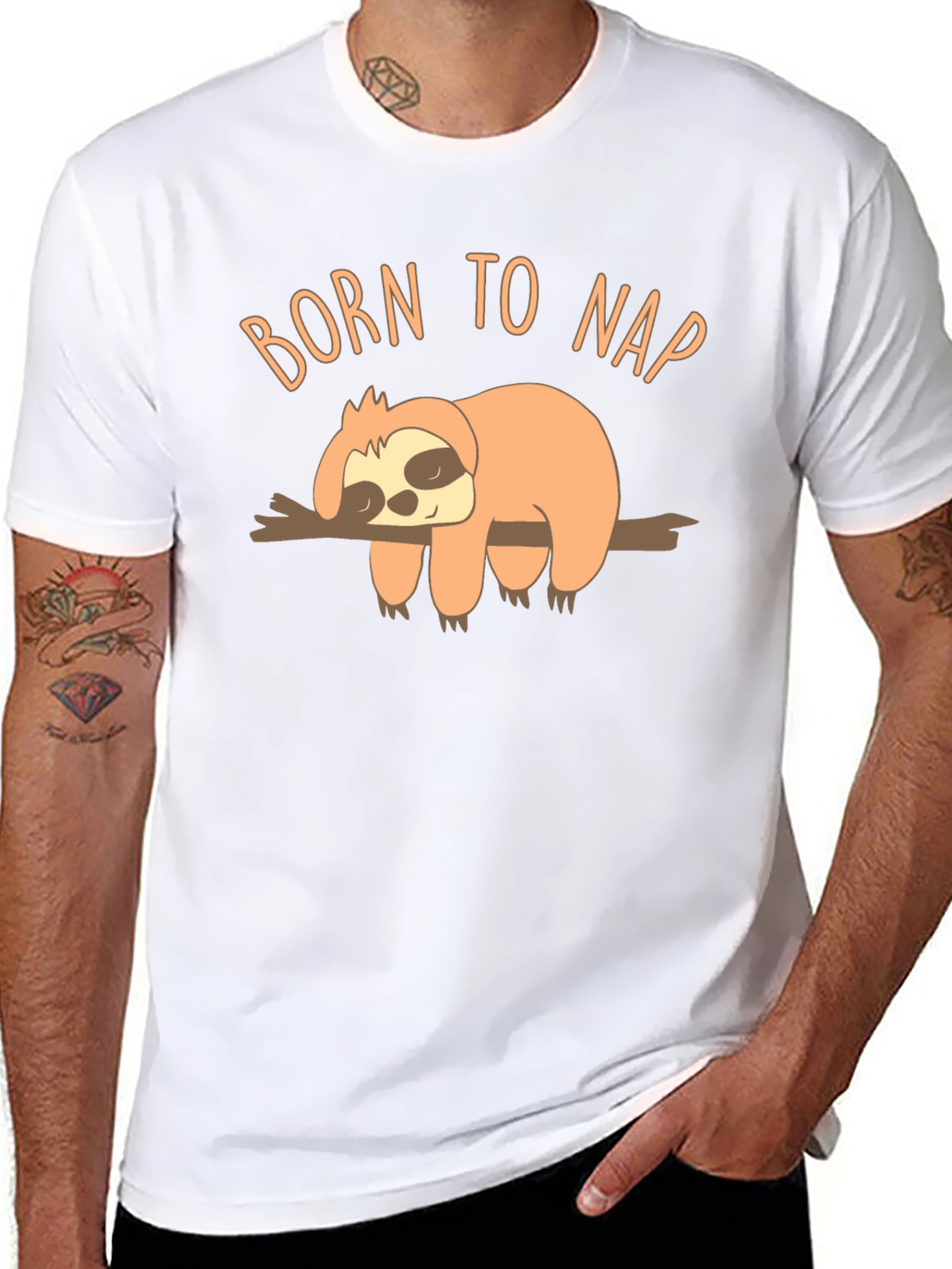 Born to Nap Sloth Graphic T-Shirt