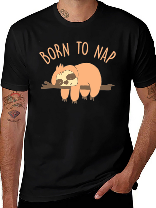 Born to Nap Sloth Graphic T-Shirt