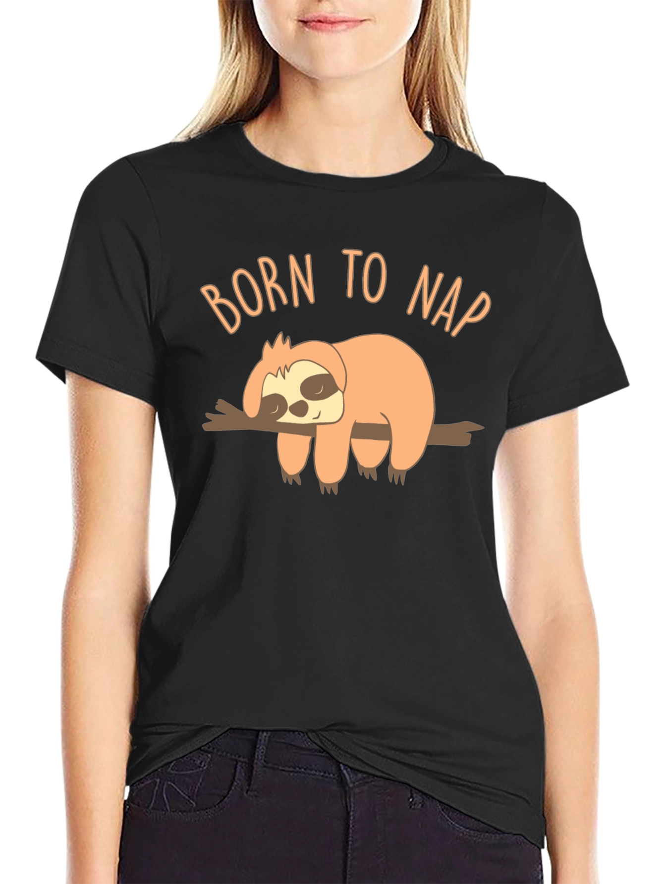 Born to Nap Sloth Graphic T-Shirt
