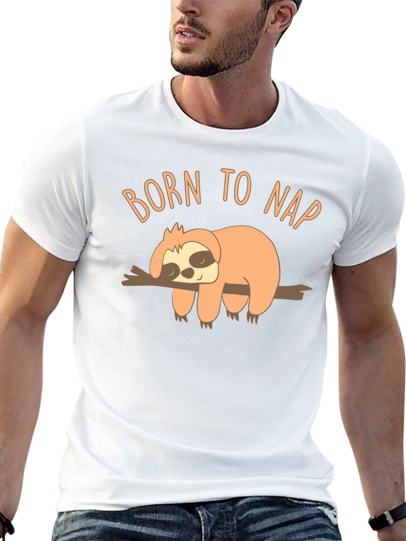 Born to Nap Sloth Graphic T-Shirt