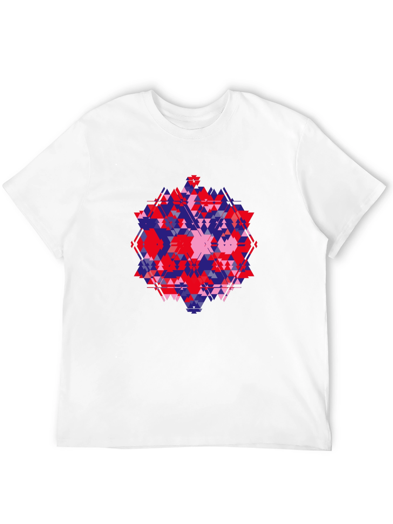 Geometric Graphic Tee - Abstract Triangle Design