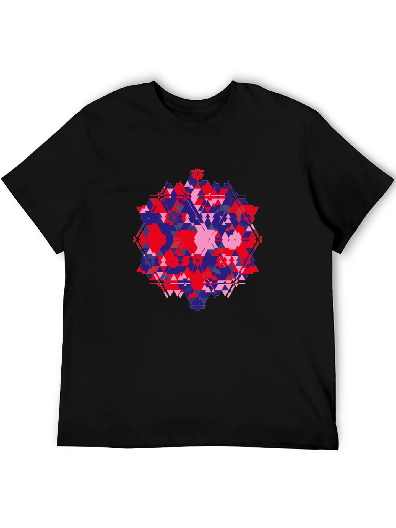 Geometric Graphic Tee - Abstract Triangle Design