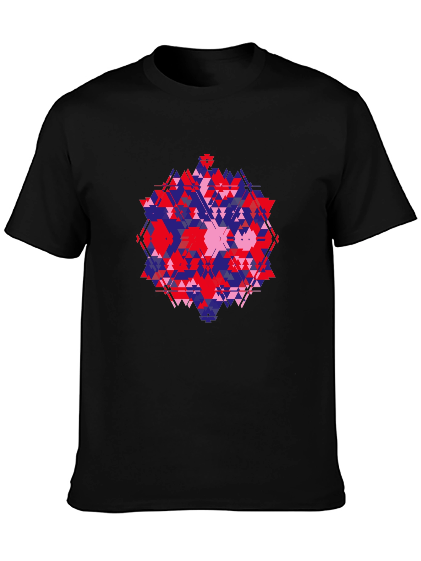 Geometric Graphic Tee - Abstract Triangle Design