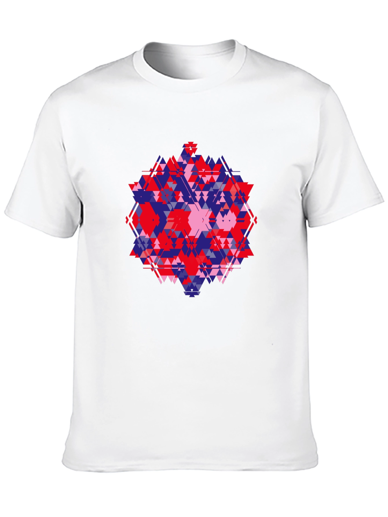 Geometric Graphic Tee - Abstract Triangle Design
