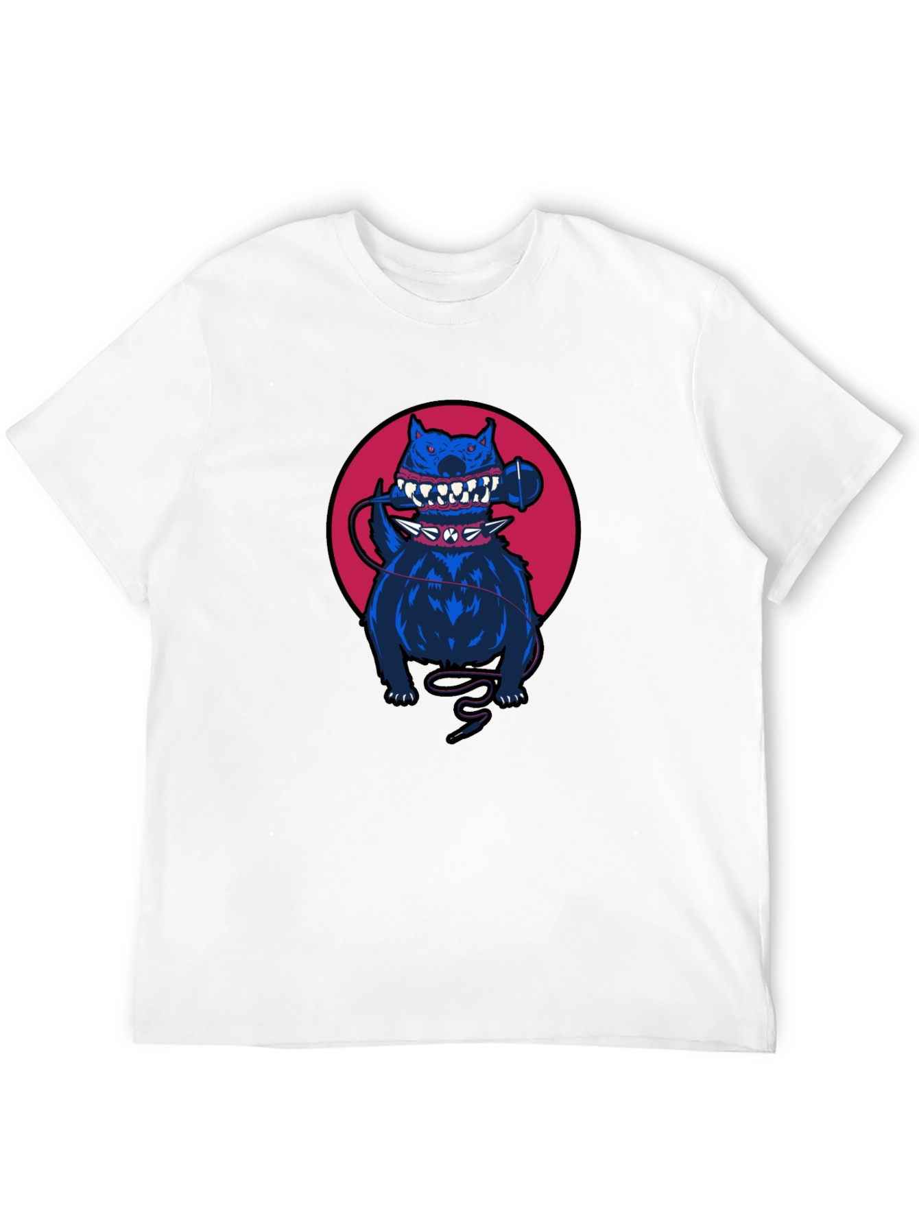Cool Graphic T-Shirt - Spiked Collar Dog Design