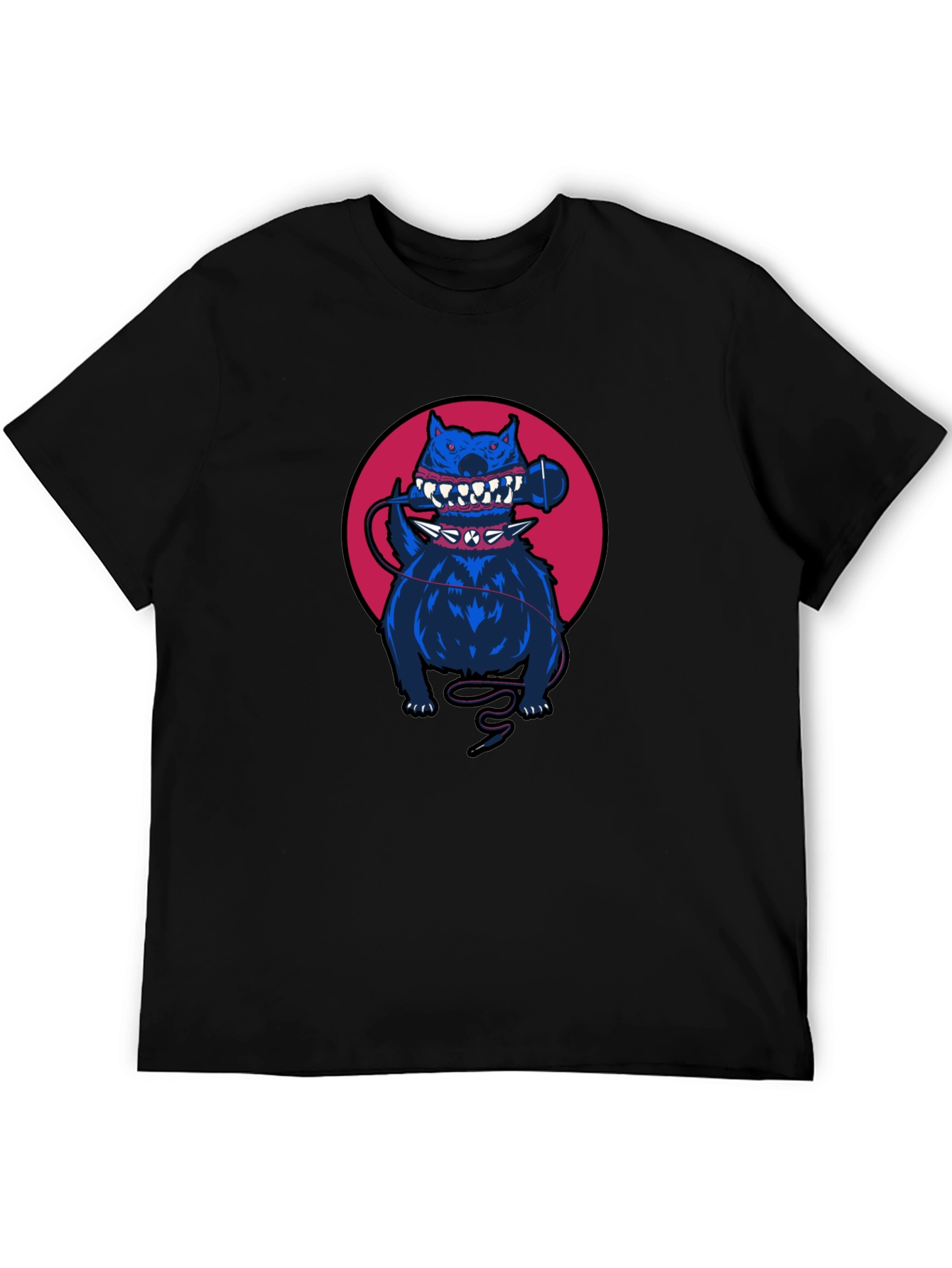 Cool Graphic T-Shirt - Spiked Collar Dog Design