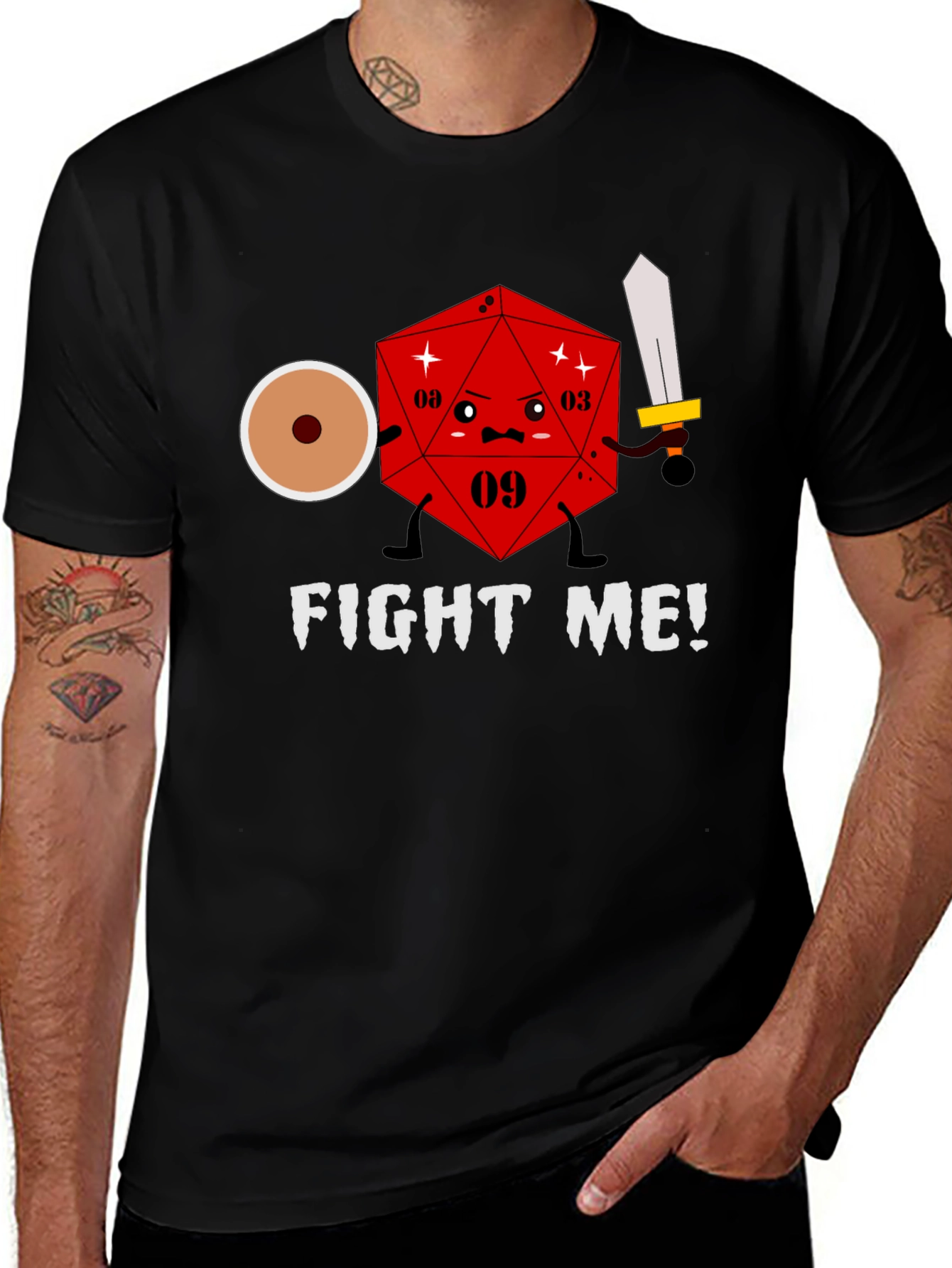 D&D Fight Me! T-Shirt - Role Playing Game Tee