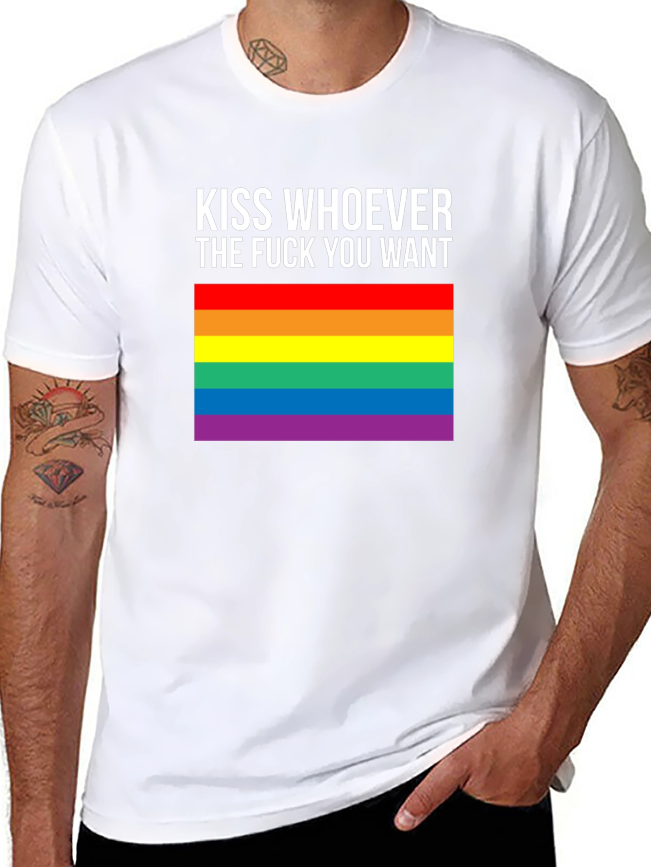 LGBT Pride T-Shirt - Kiss Whoever