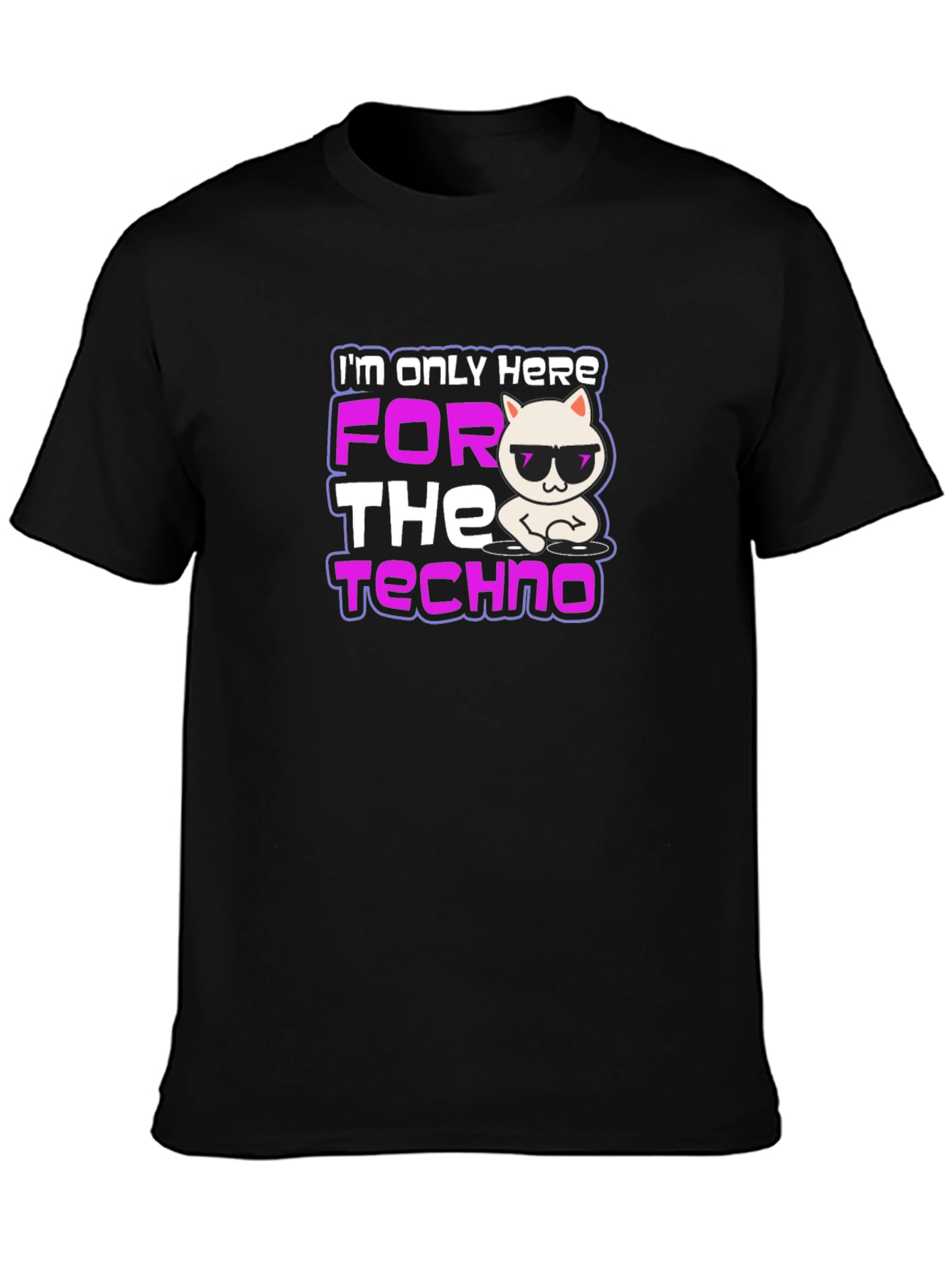 Techno Cat T-Shirt - DJ Kitten Rave Tee