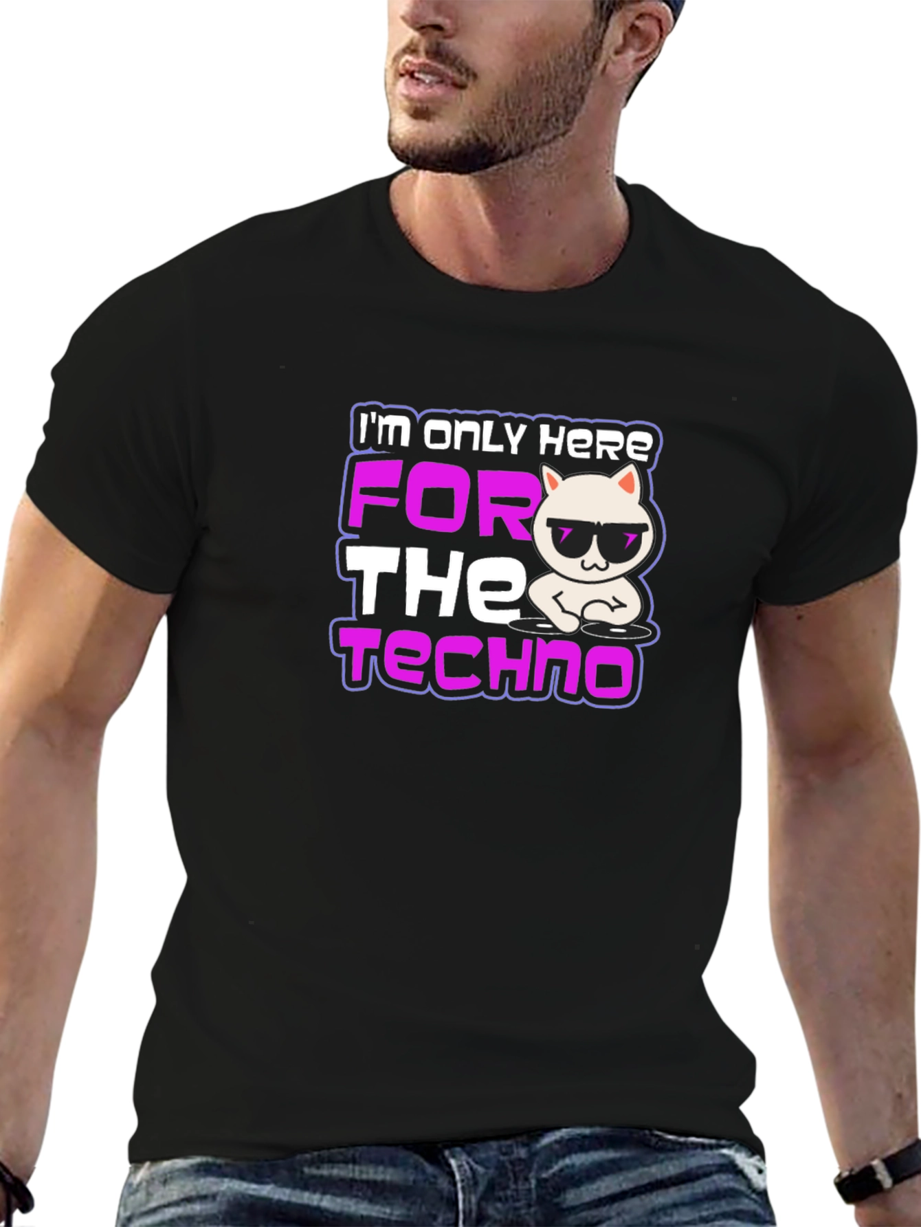 Techno Cat T-Shirt - DJ Kitten Rave Tee