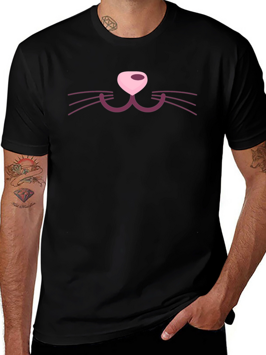 Cat Face Graphic Tee - Fun Novelty Shirt