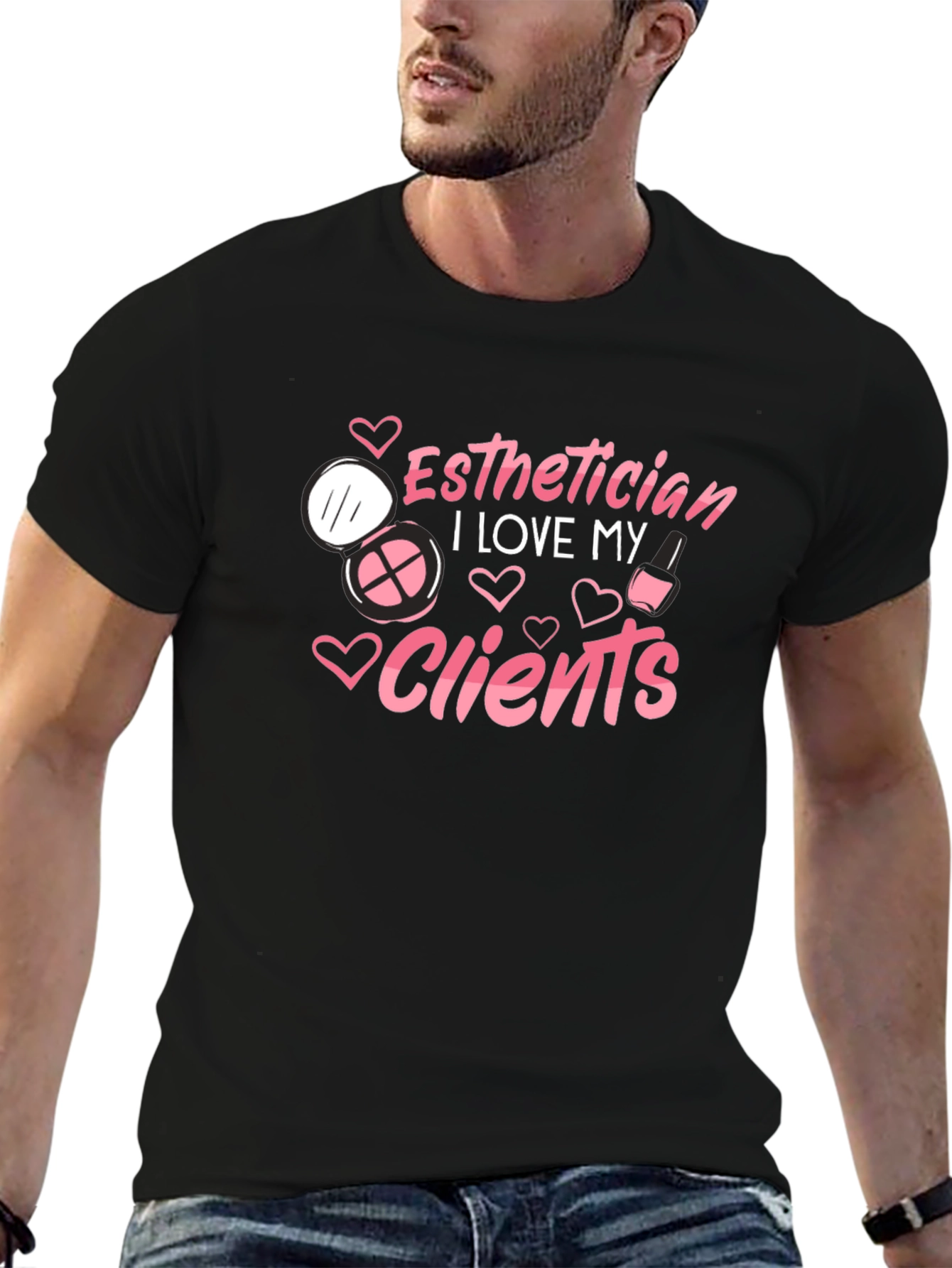 Esthetician Love Clients Black T-Shirt