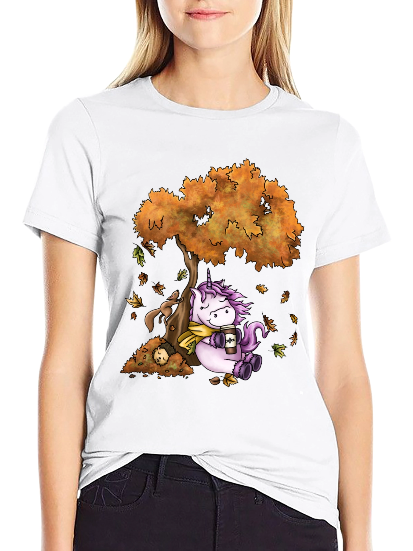 Unicorn Autumn Coffee T-Shirt