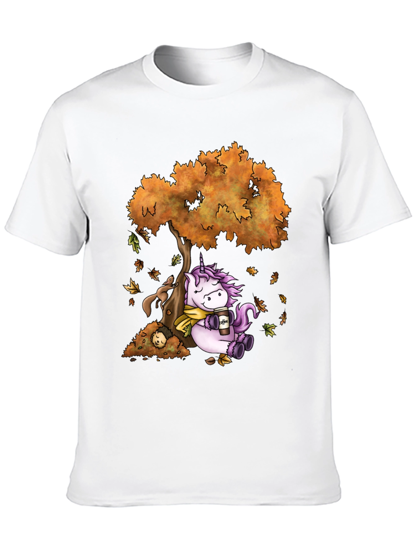 Unicorn Autumn Coffee T-Shirt