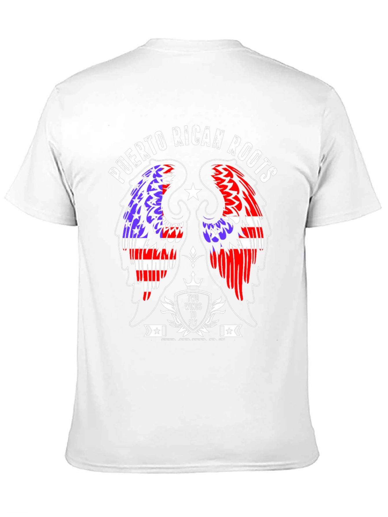 Puerto Rican Roots Wings T-Shirt - Black