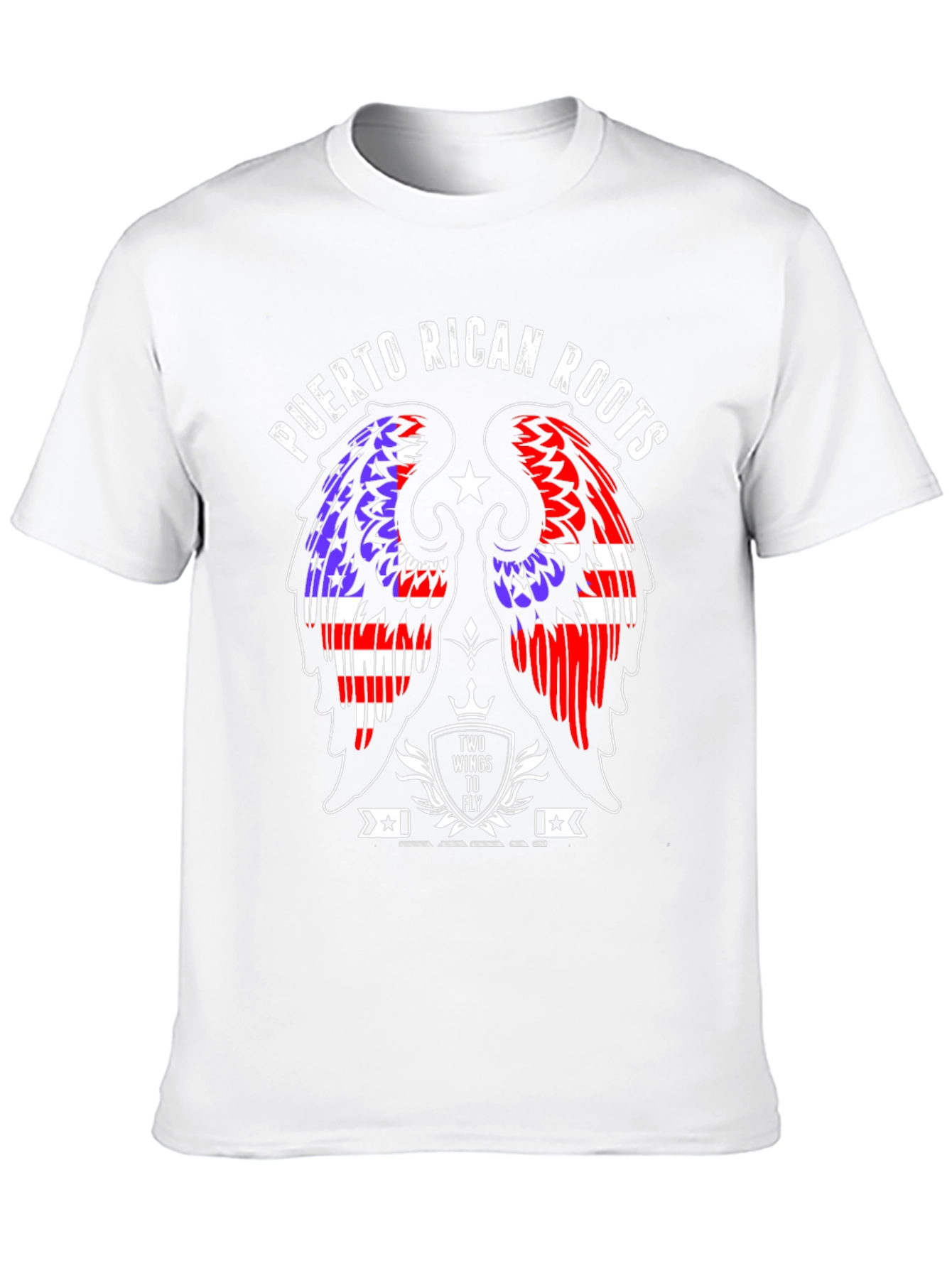 Puerto Rican Roots Wings T-Shirt - Black