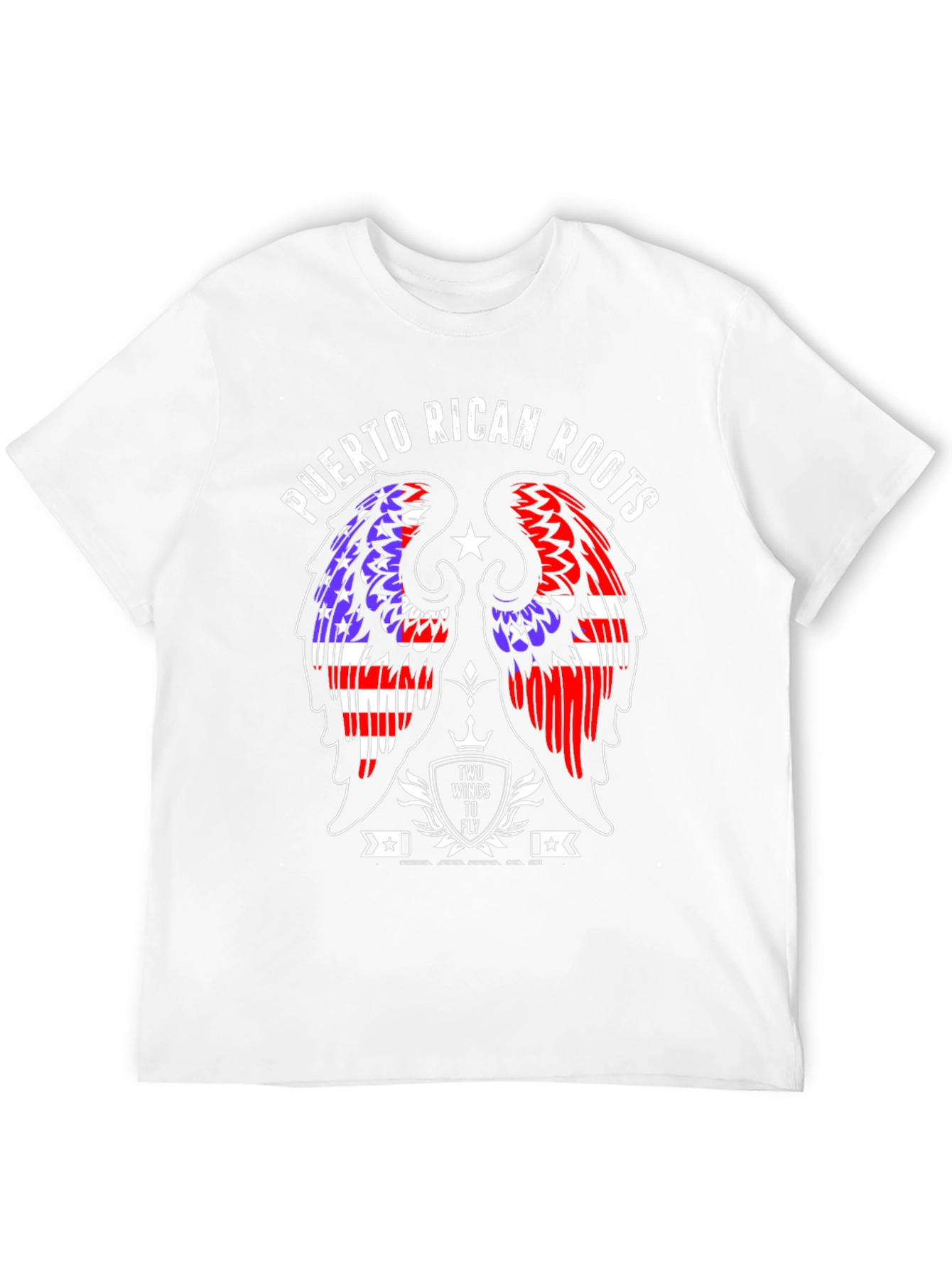 Puerto Rican Roots Wings T-Shirt - Black