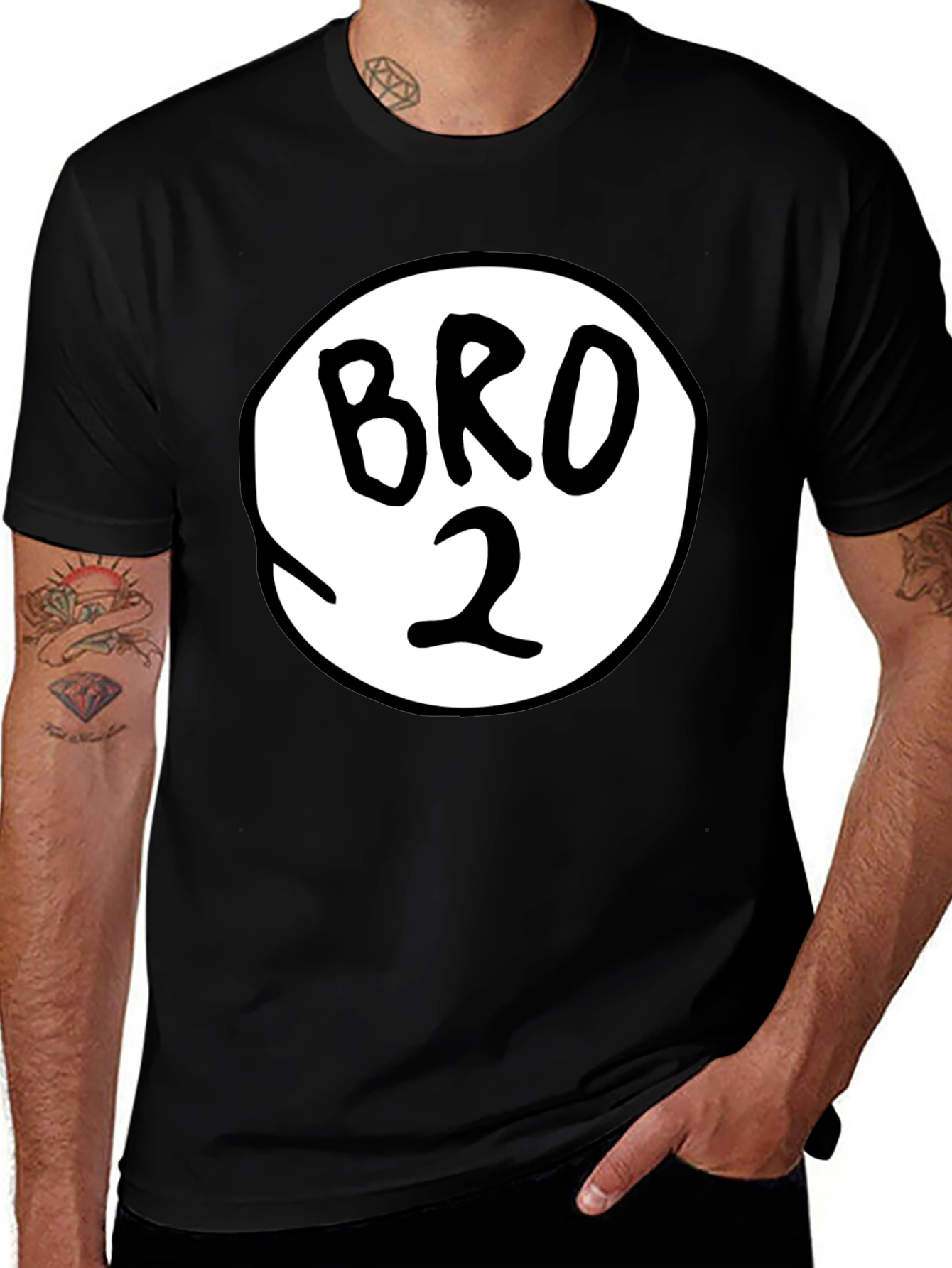 Bro 2 Black Graphic Tee