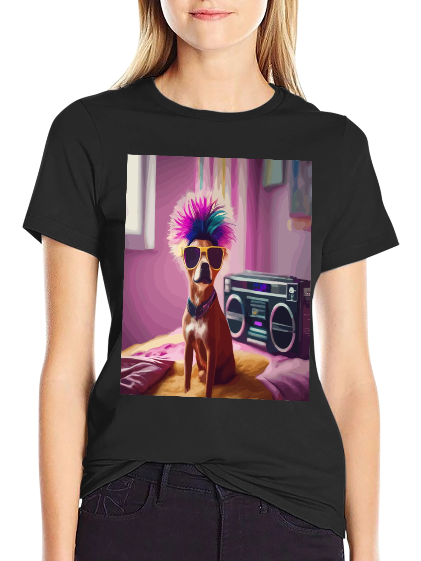 Cool Dog Boombox Graphic Tee