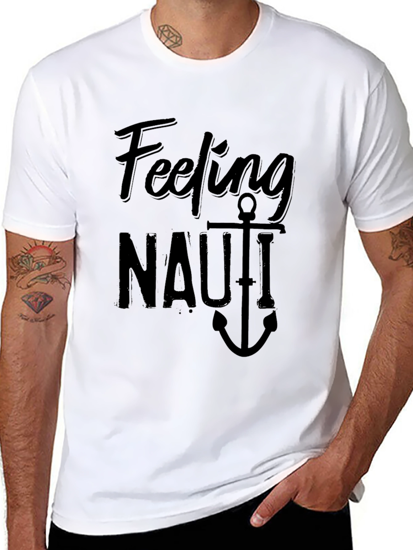 Feeling Nauti Anchor Graphic T-Shirt