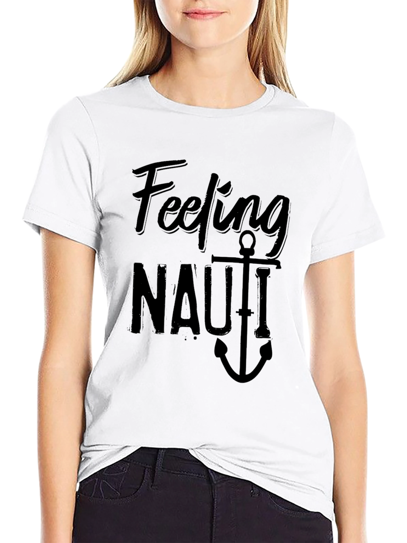 Feeling Nauti Anchor Graphic T-Shirt