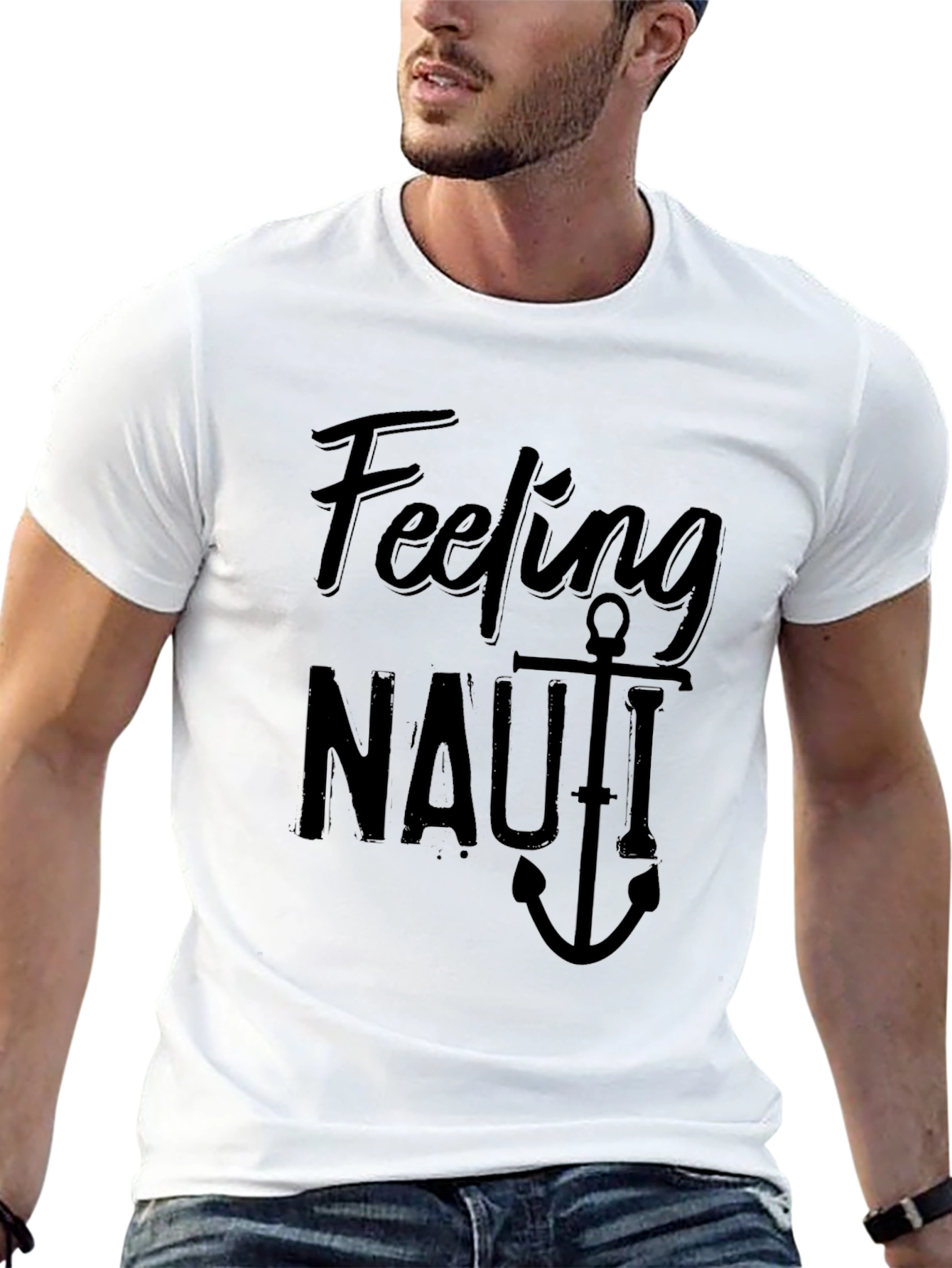 Feeling Nauti Anchor Graphic T-Shirt