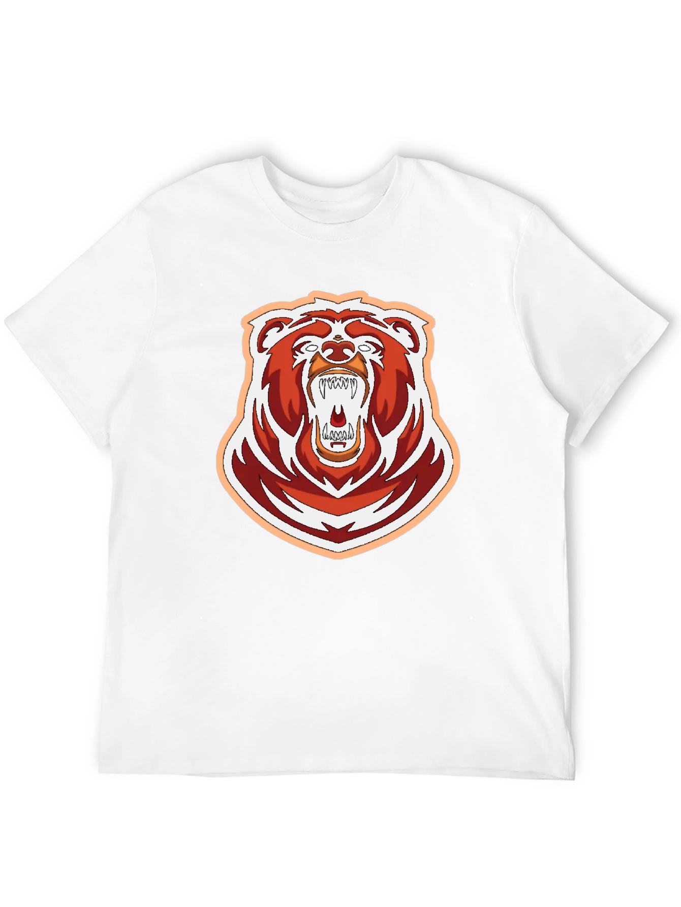 Bold Roaring Bear Graphic Tee - Black