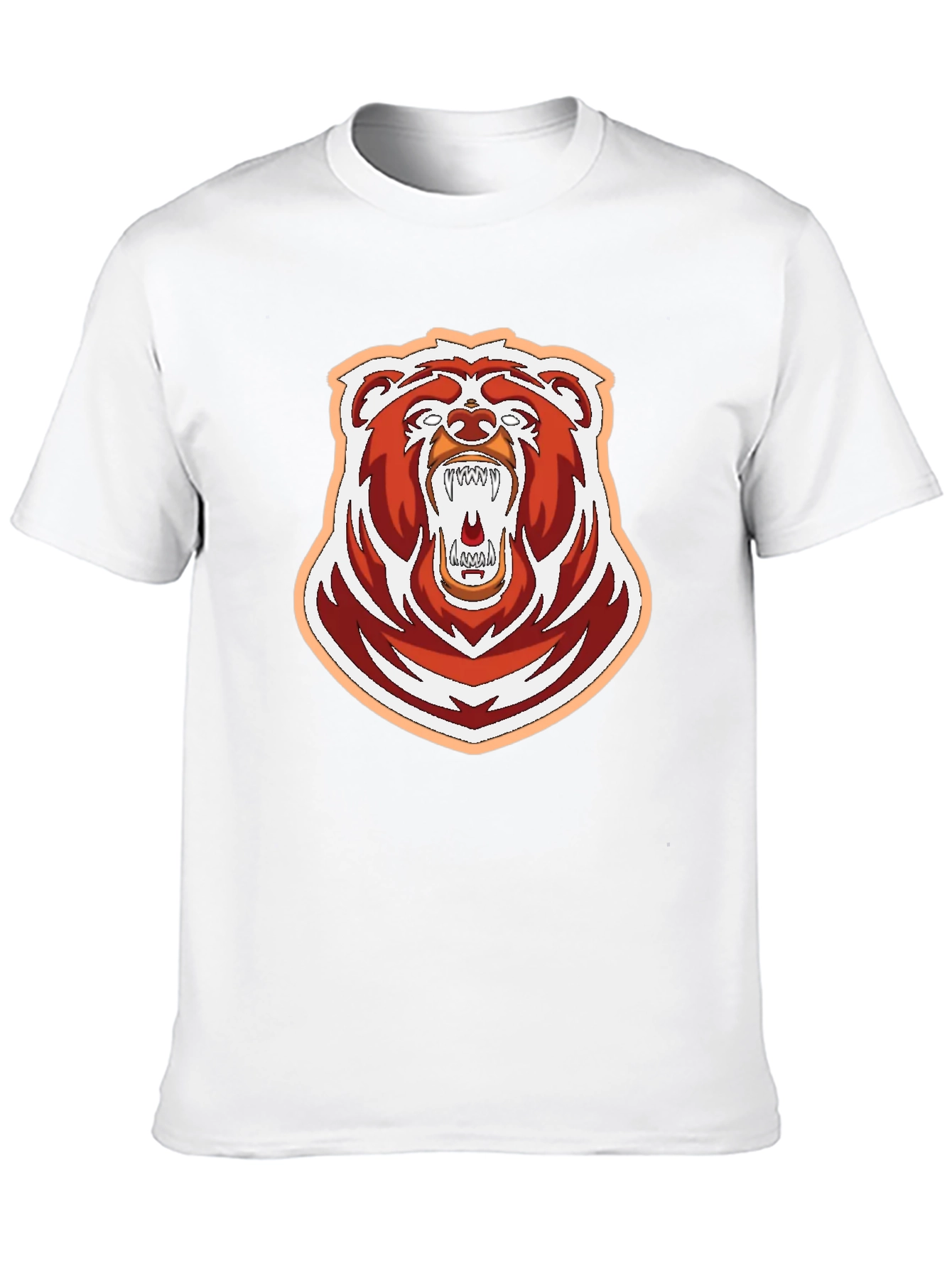 Bold Roaring Bear Graphic Tee - Black