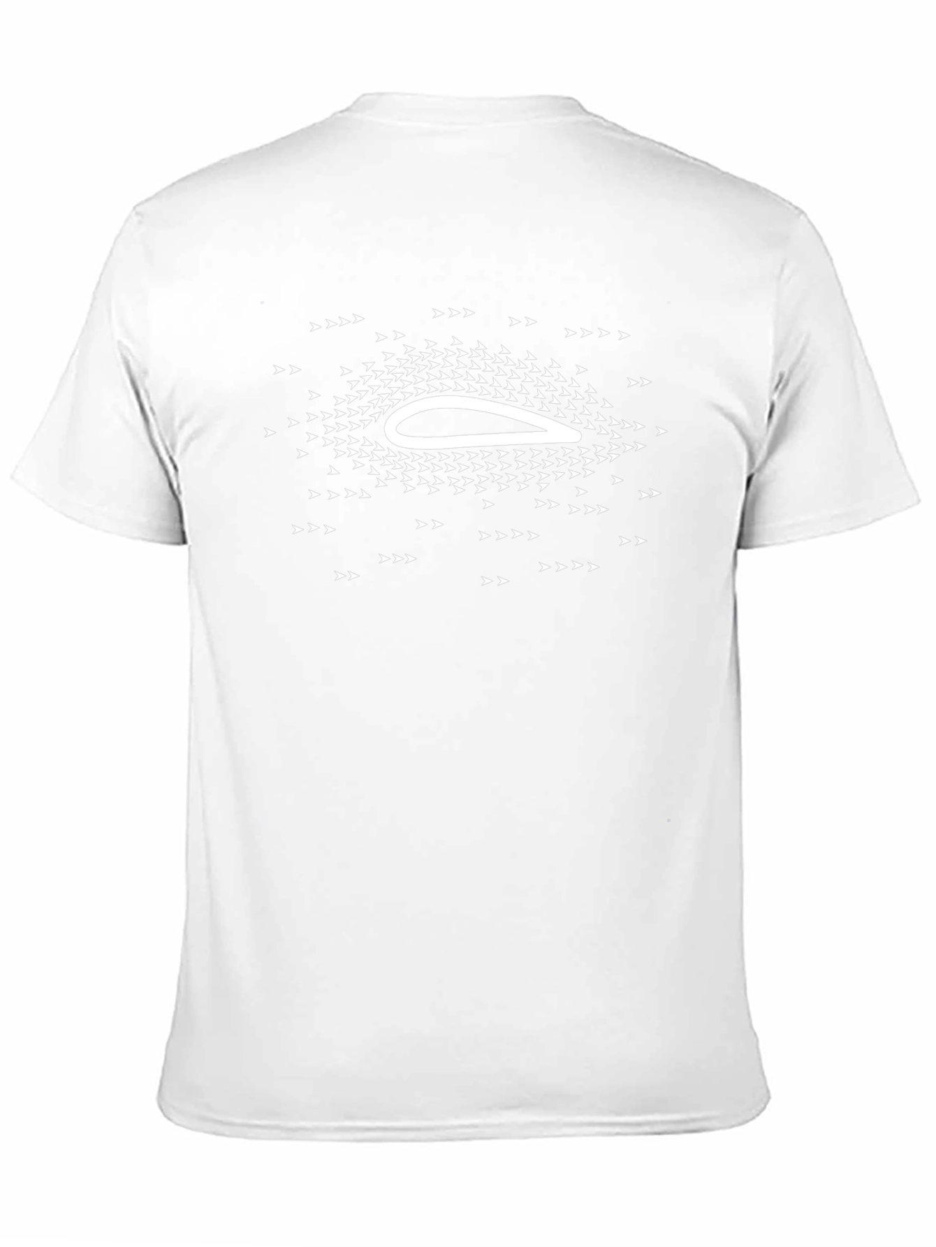 Black T-Shirt with Aviation Airfoil Design