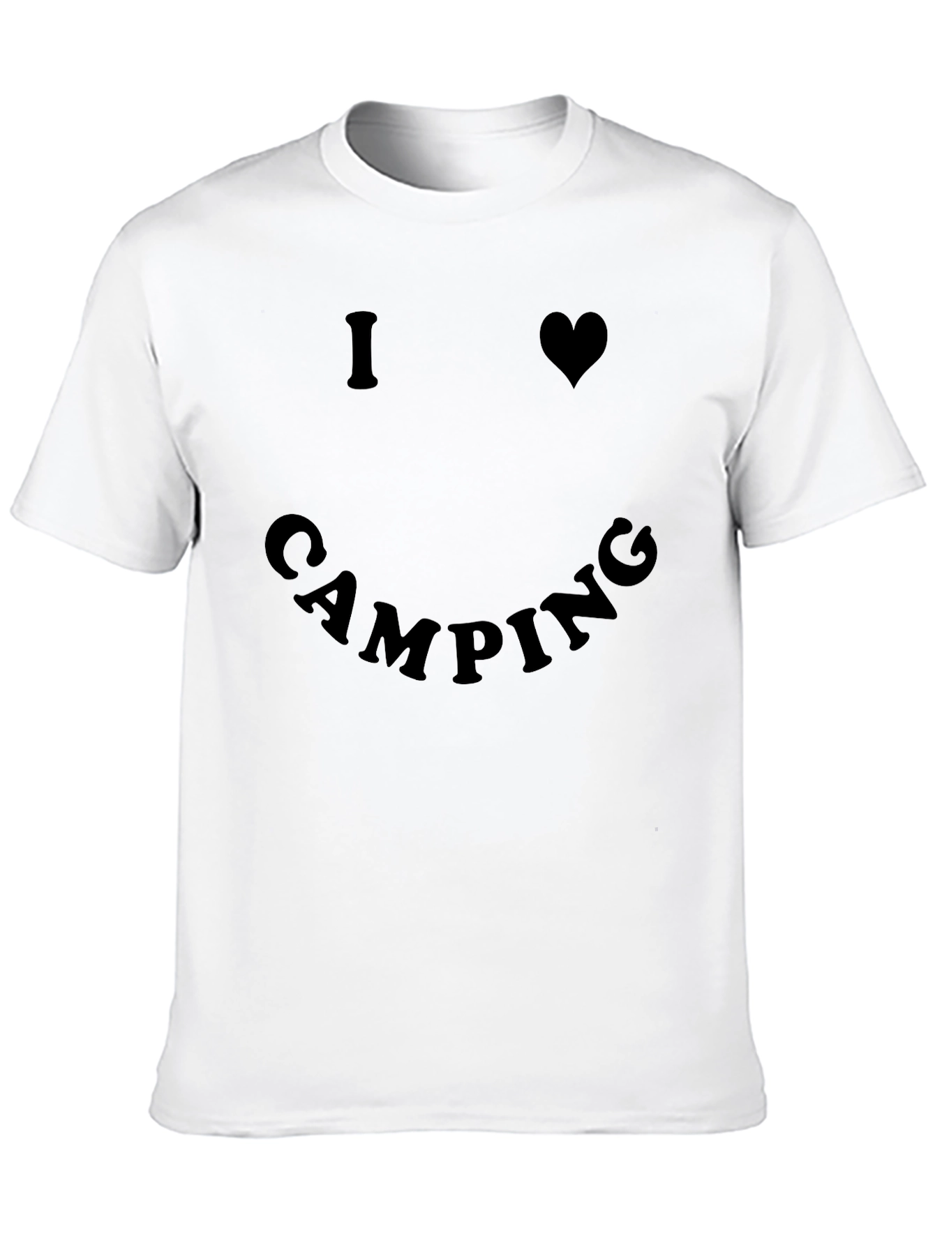 I Heart Camping Graphic Tee - Black Unisex T-Shirt