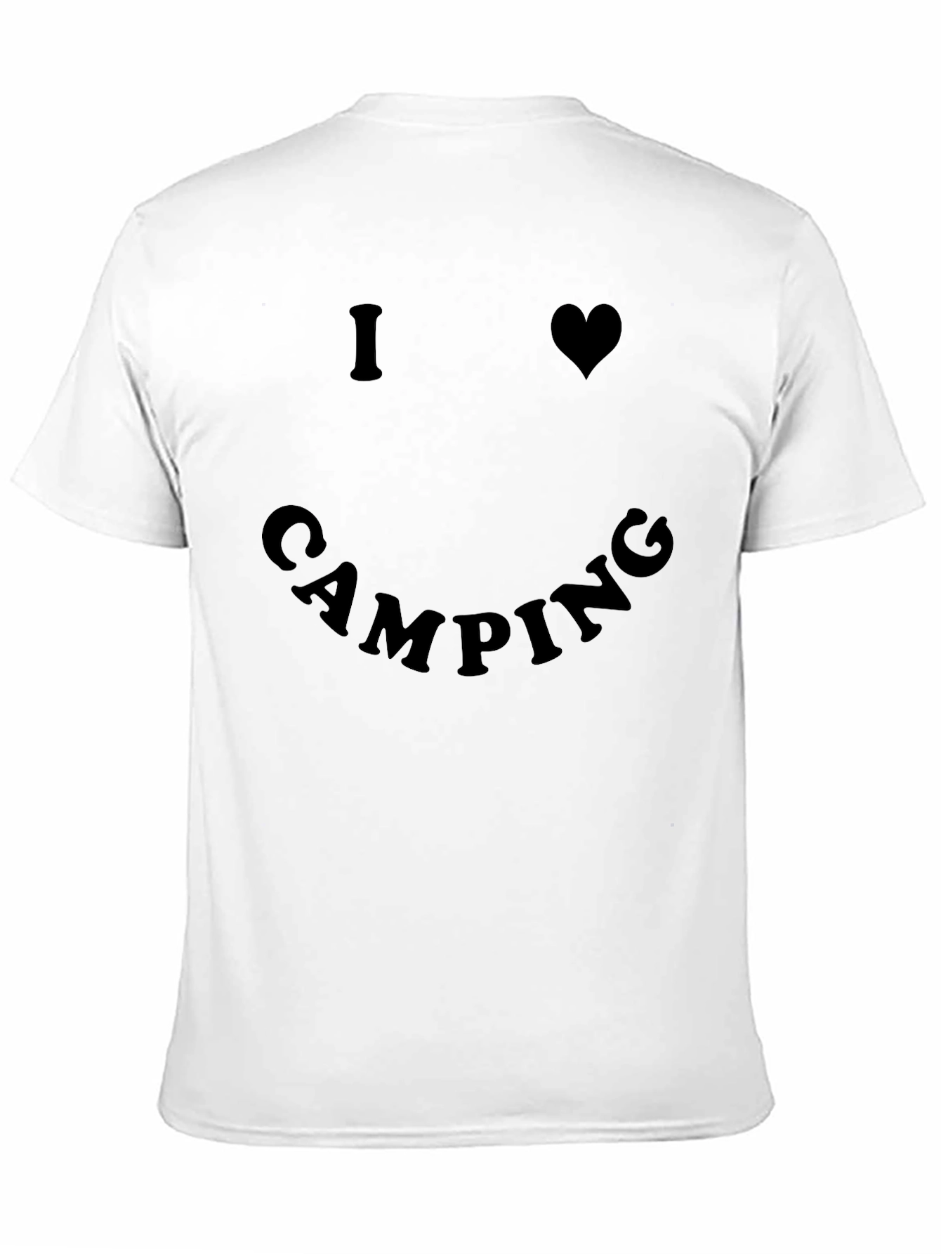 I Heart Camping Graphic Tee - Black Unisex T-Shirt