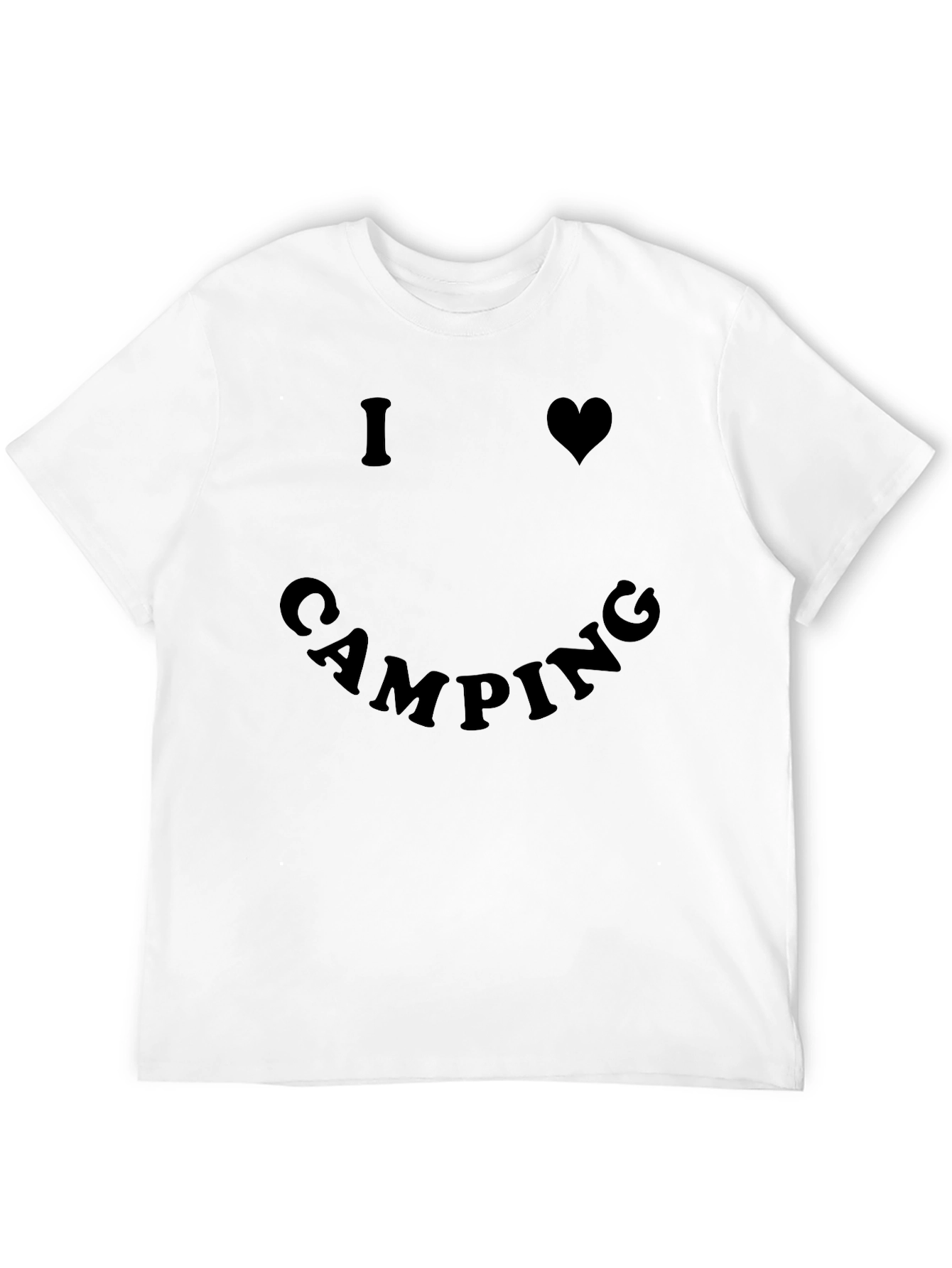I Heart Camping Graphic Tee - Black Unisex T-Shirt