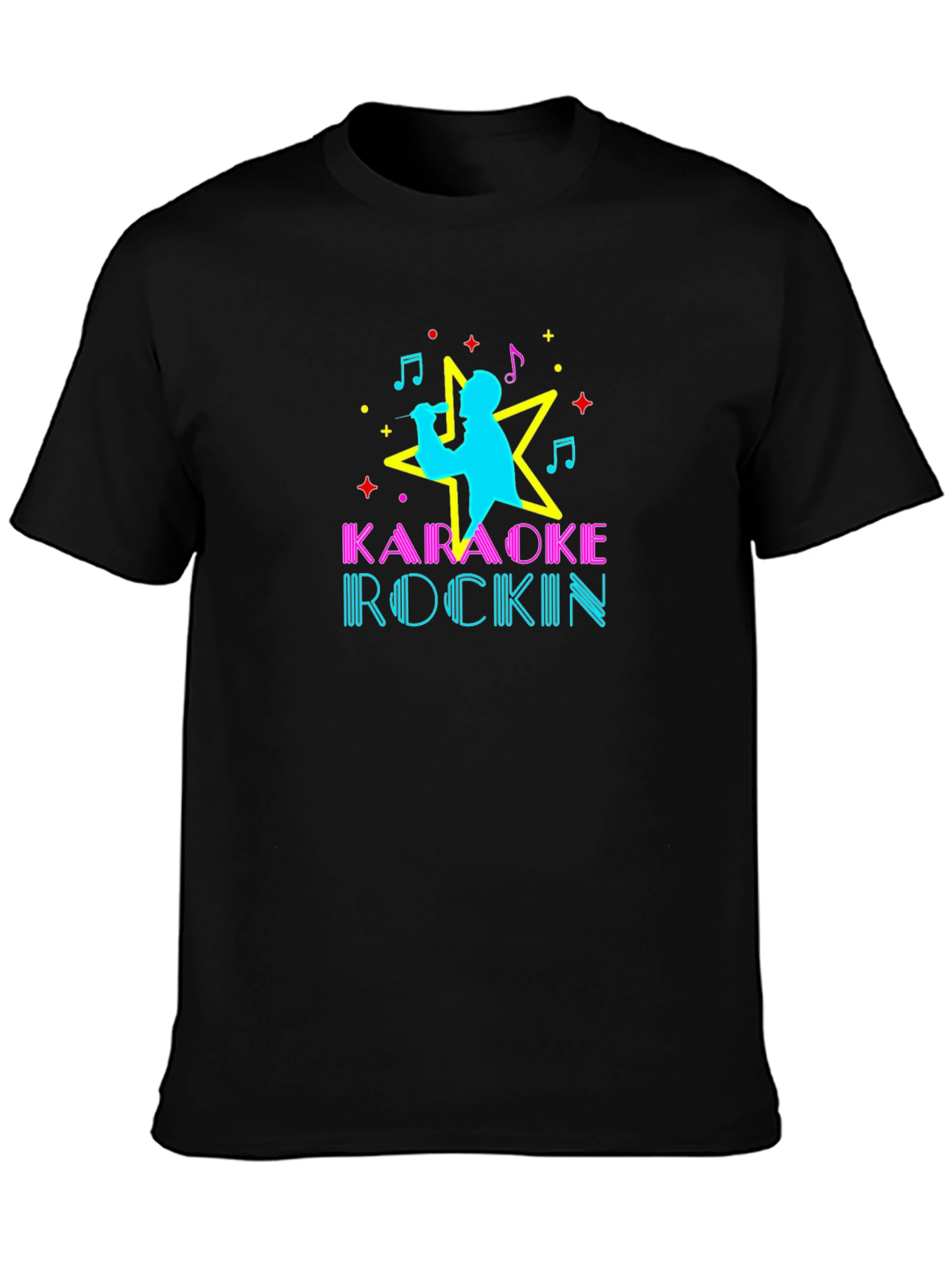 Karaoke Rockin Black Graphic Tee