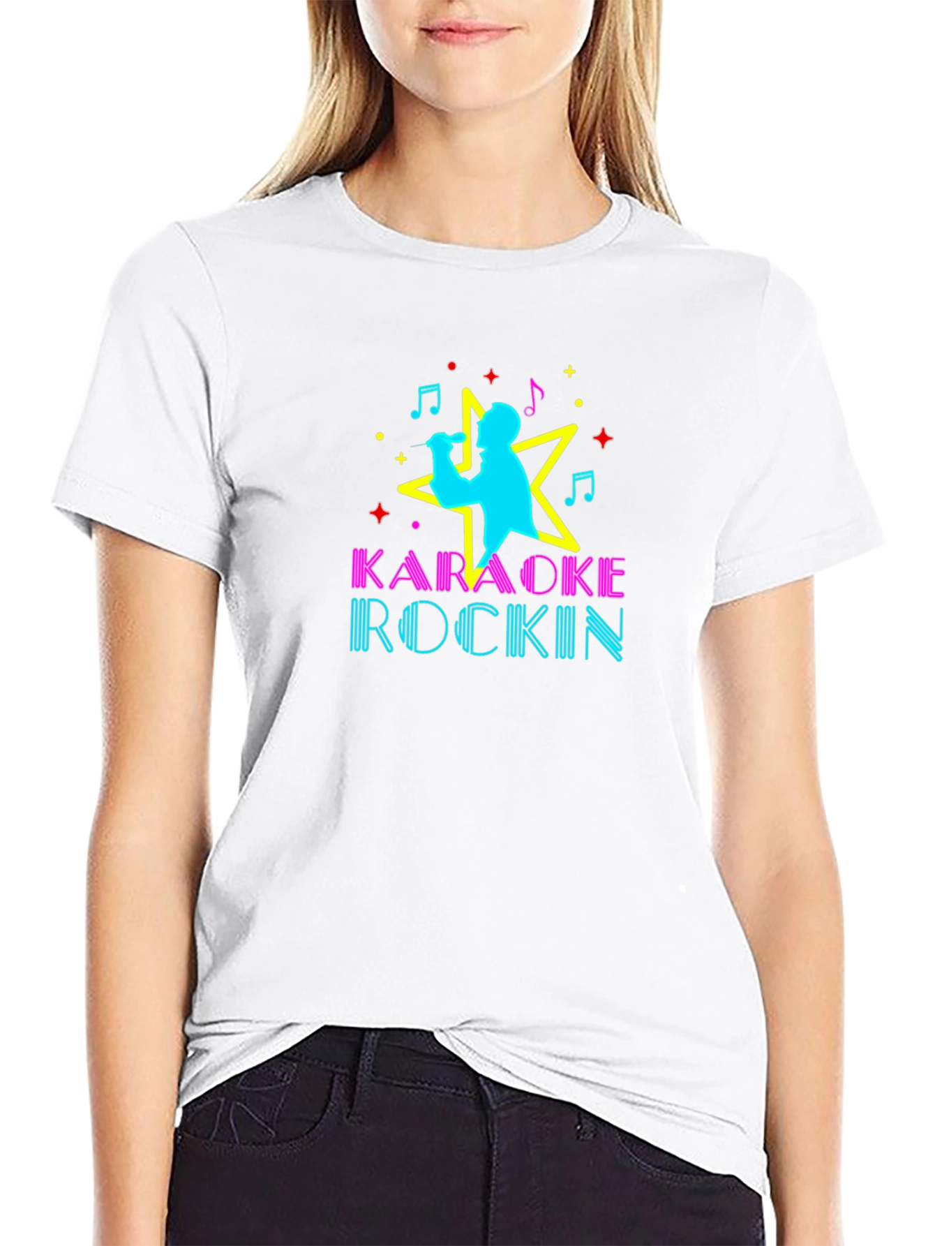 Karaoke Rockin Black Graphic Tee
