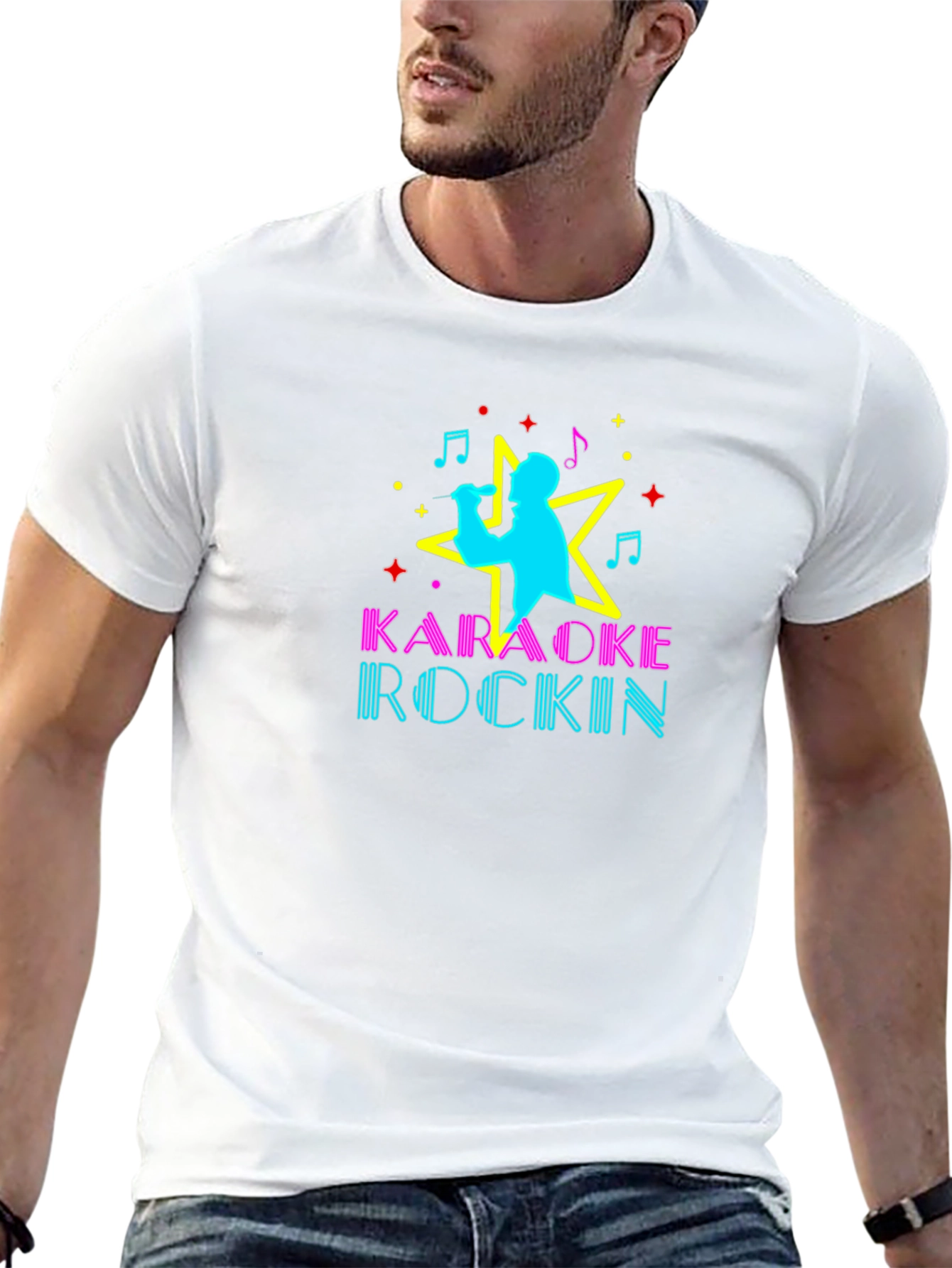 Karaoke Rockin Black Graphic Tee