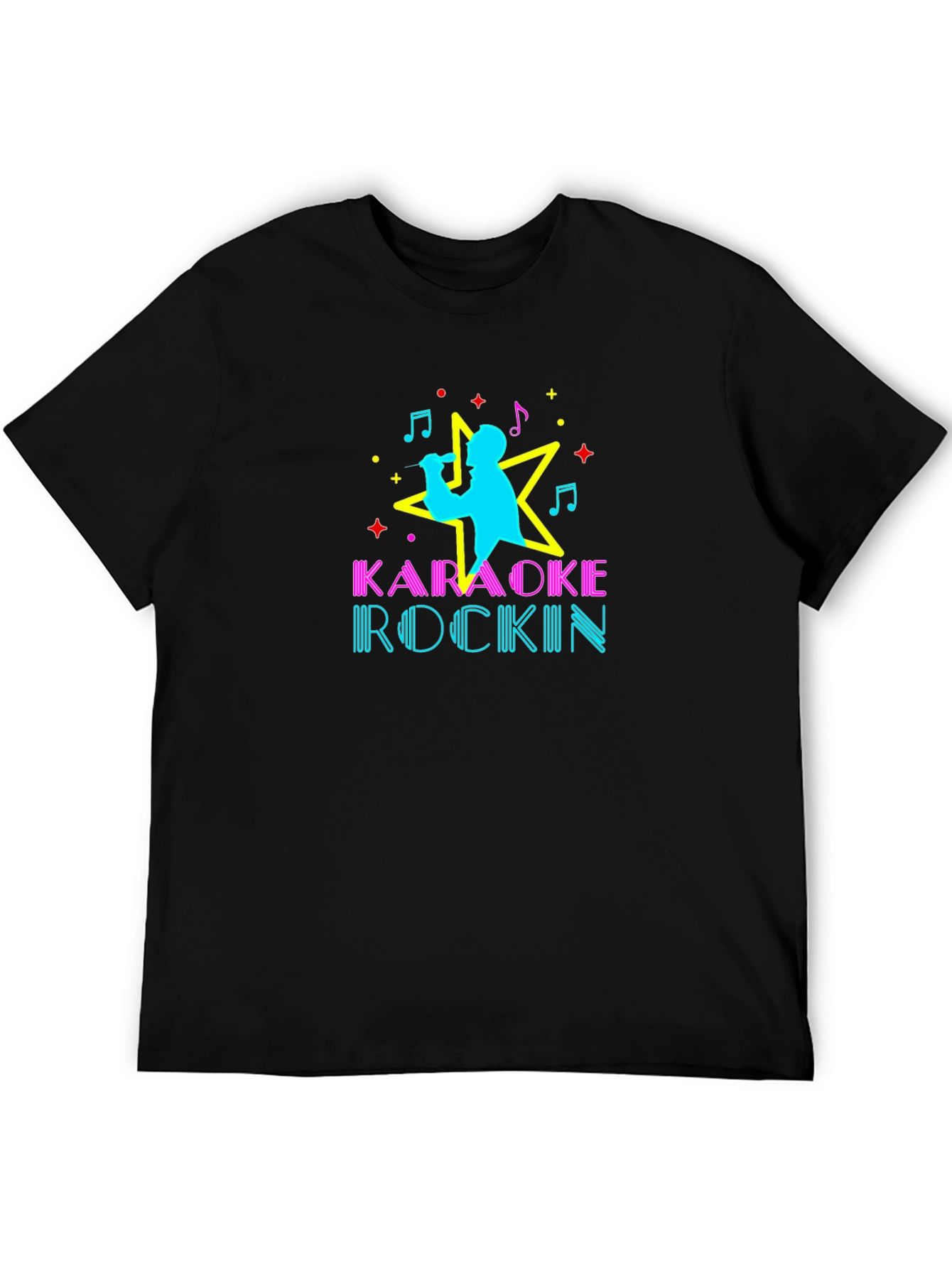 Karaoke Rockin Black Graphic Tee