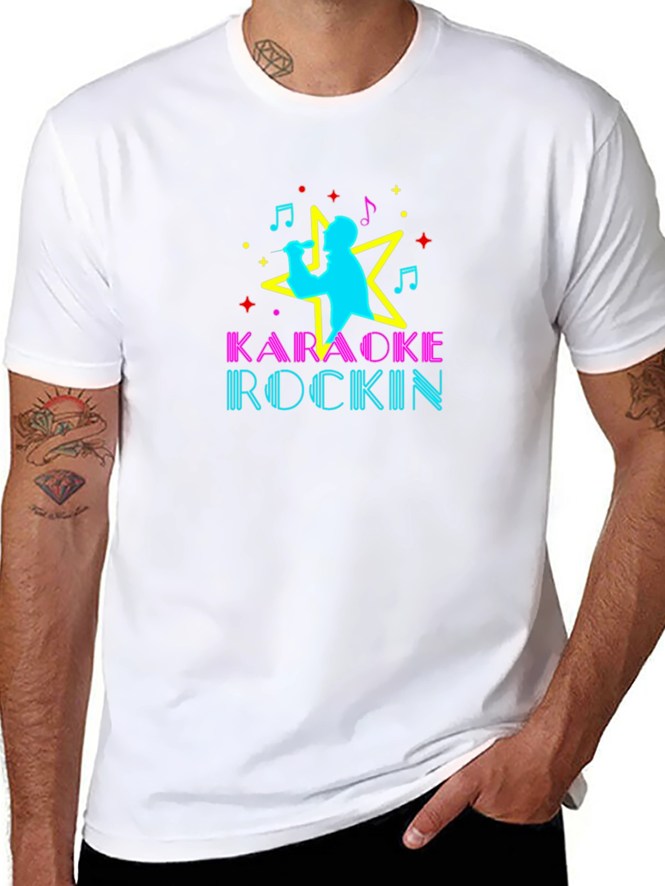 Karaoke Rockin Black Graphic Tee