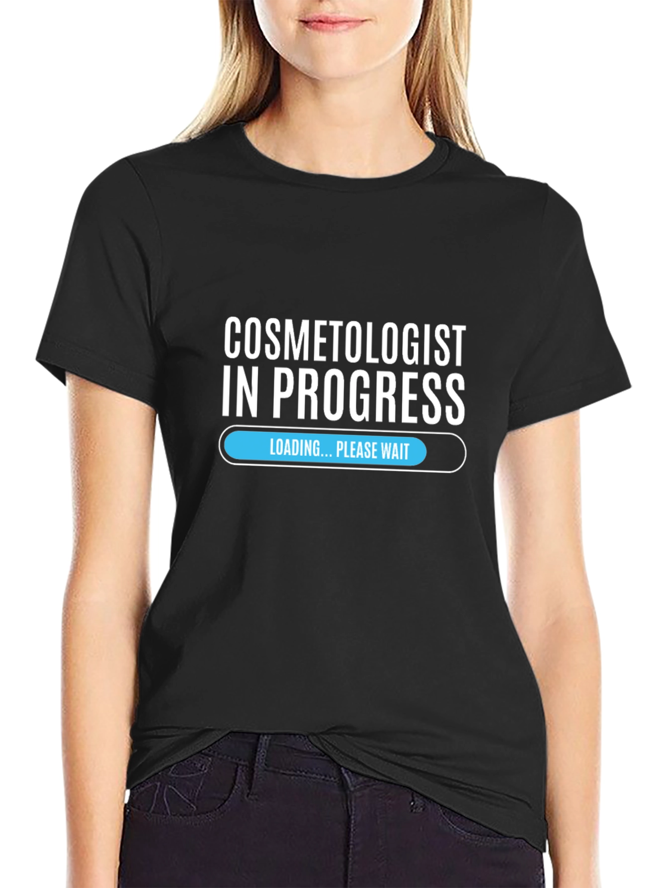 Cosmetologist in Progress Black Graphic Tee
