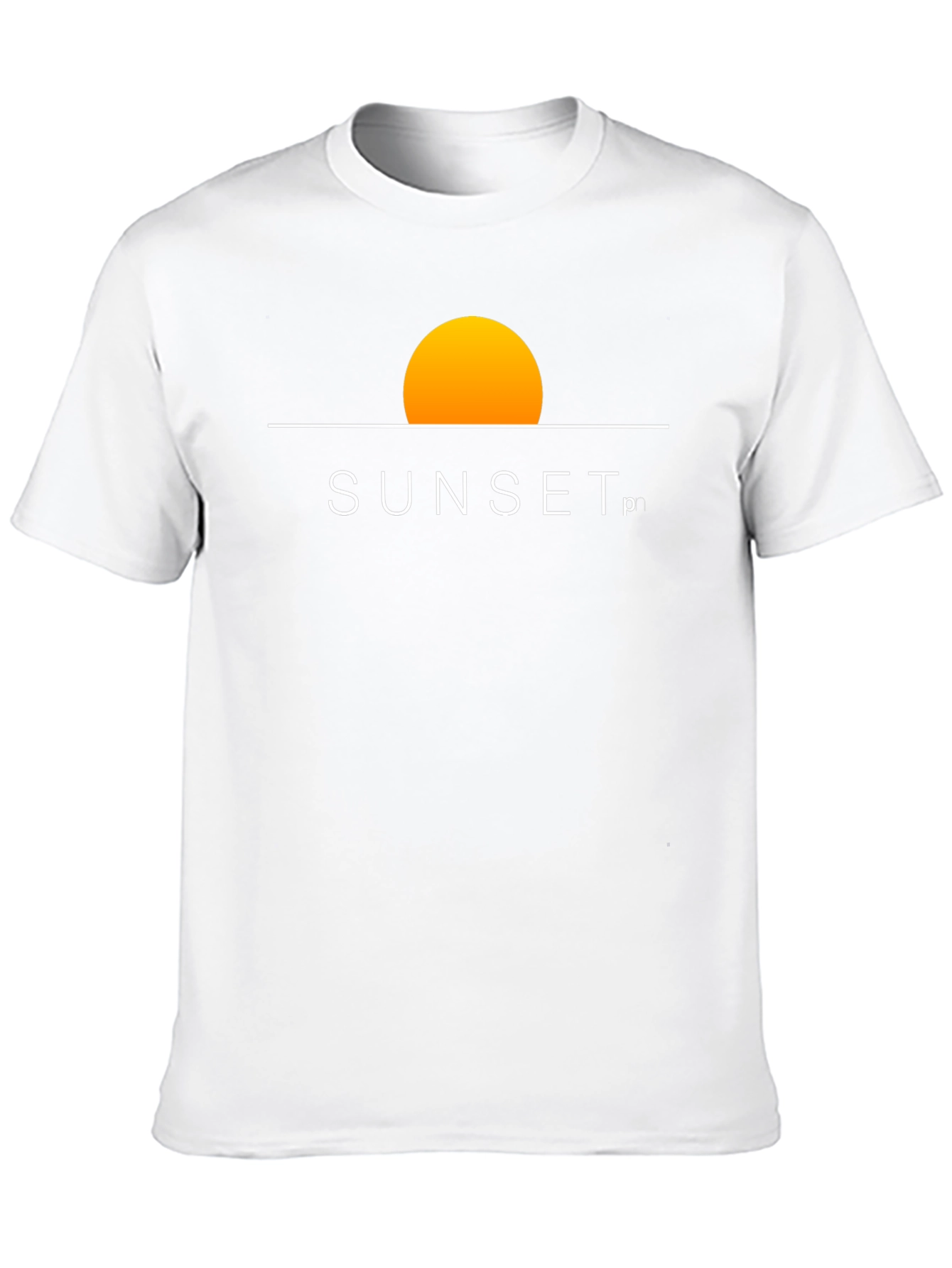 Sunset Graphic Tee - Stylish Black Cotton Blend T-Shirt
