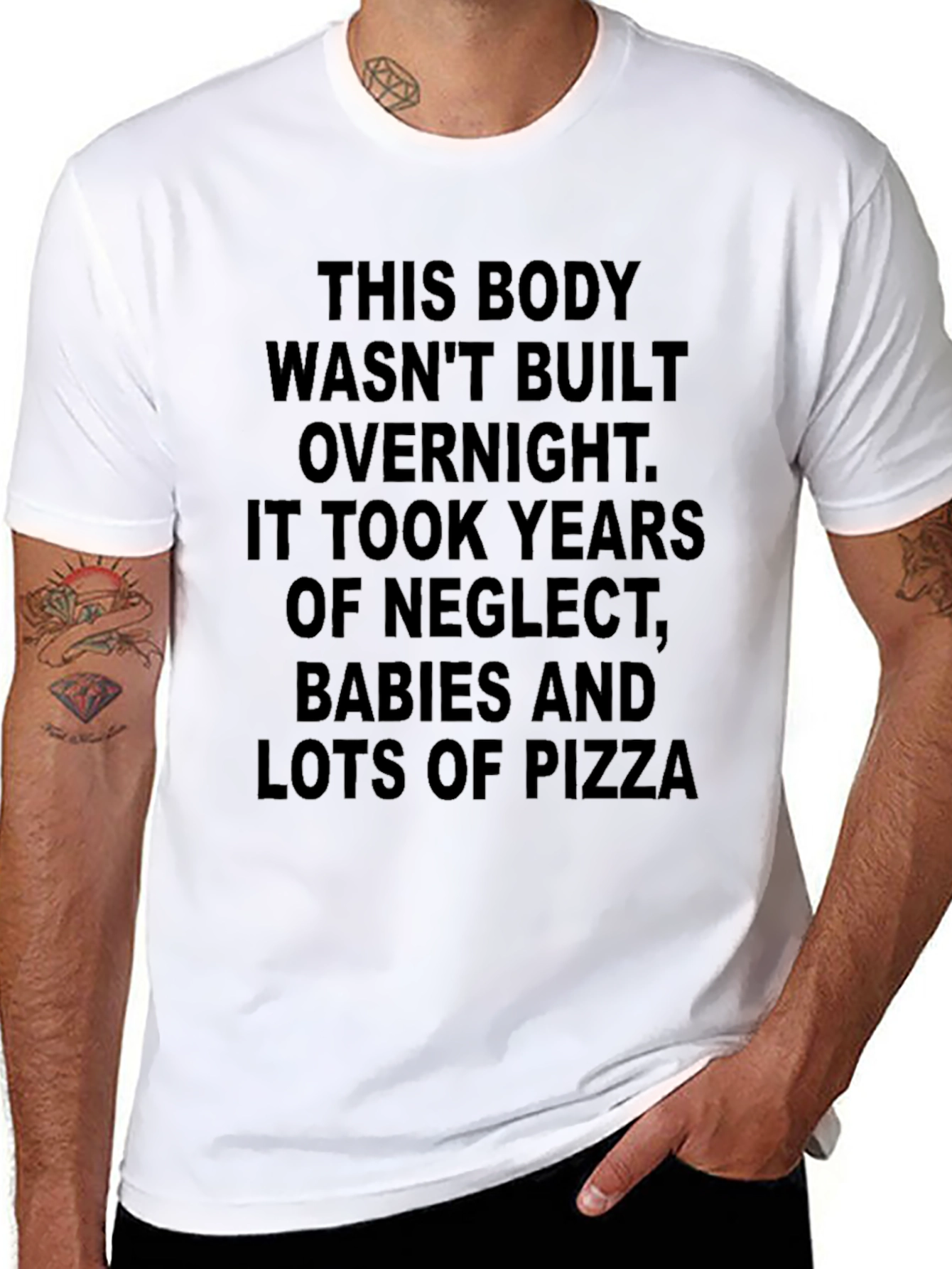 Funny Body Built with Neglect T-Shirt