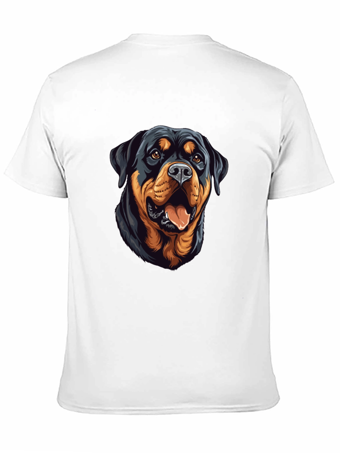 Rottweiler Dog Graphic Print Black T-Shirt