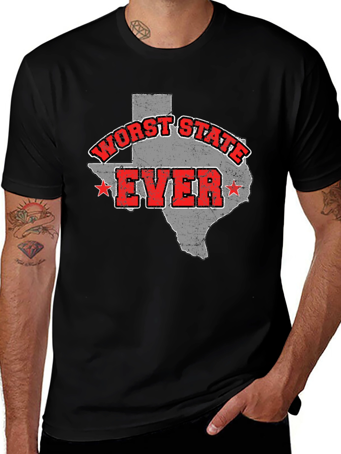 Worst State Ever Texas Graphic T-Shirt