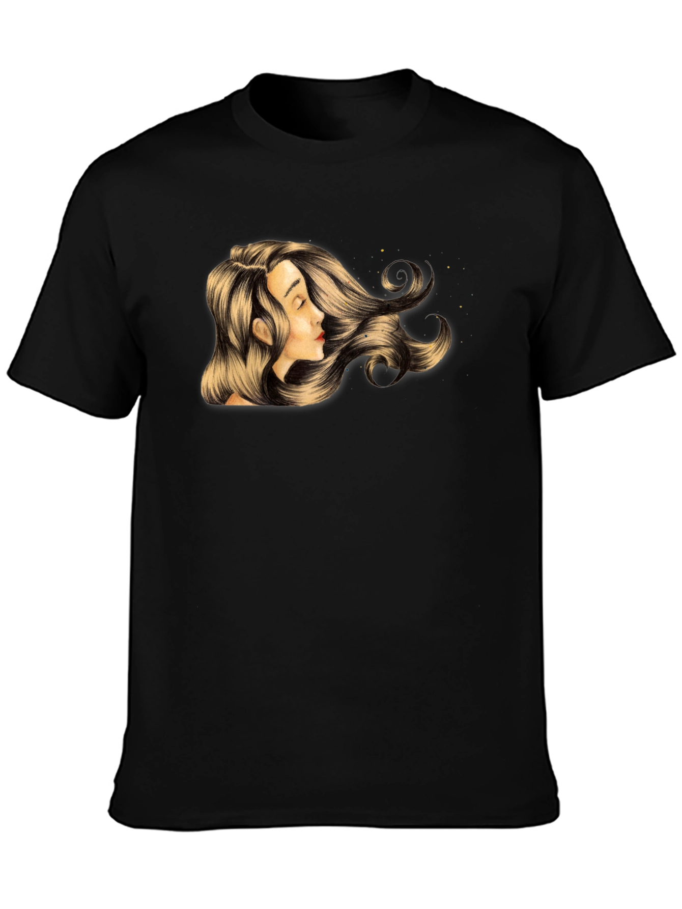 Woman Portrait Graphic T-Shirt - Stylish Black Tee